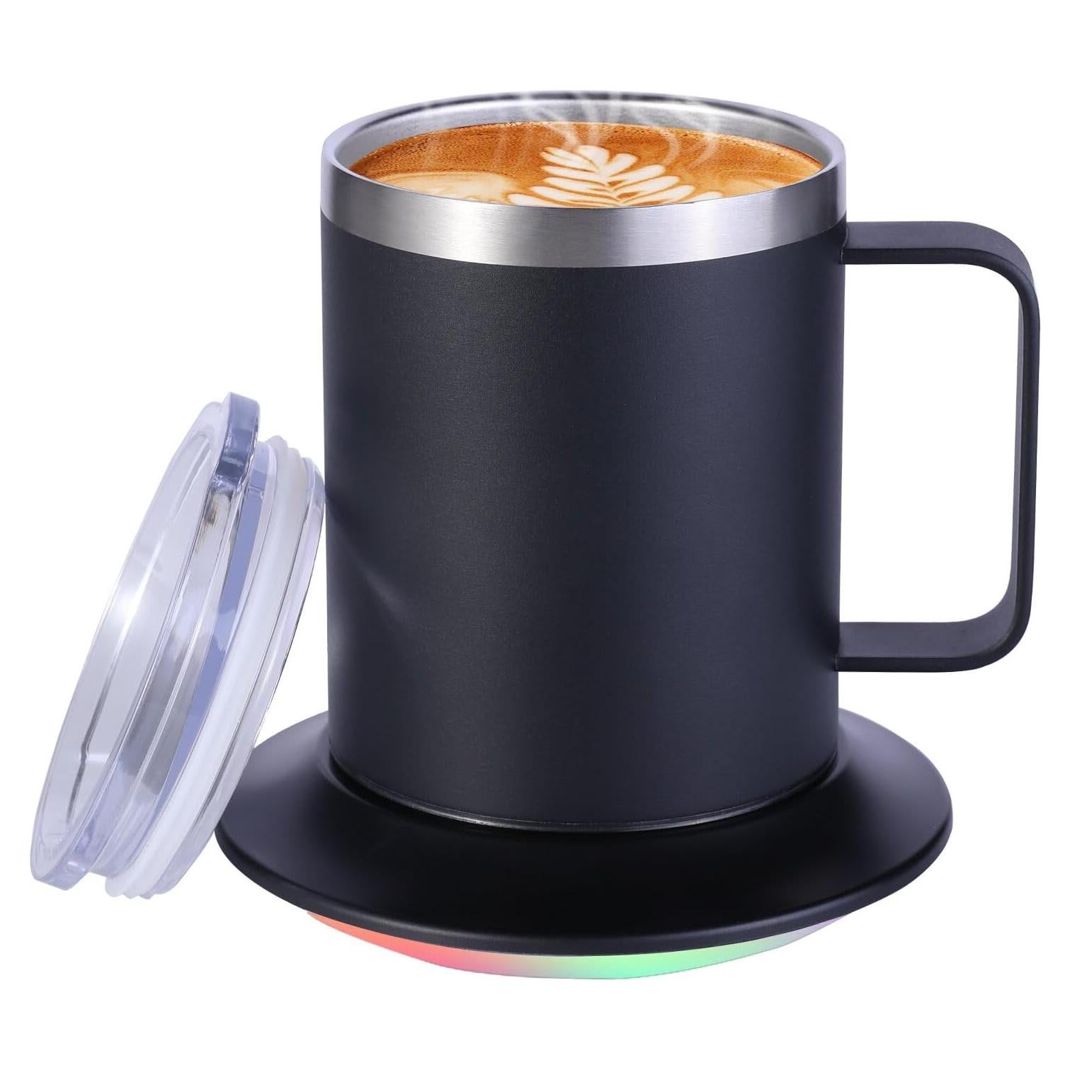 Taza autocalentable JINYUESHENG 12oz USB con control temperatura