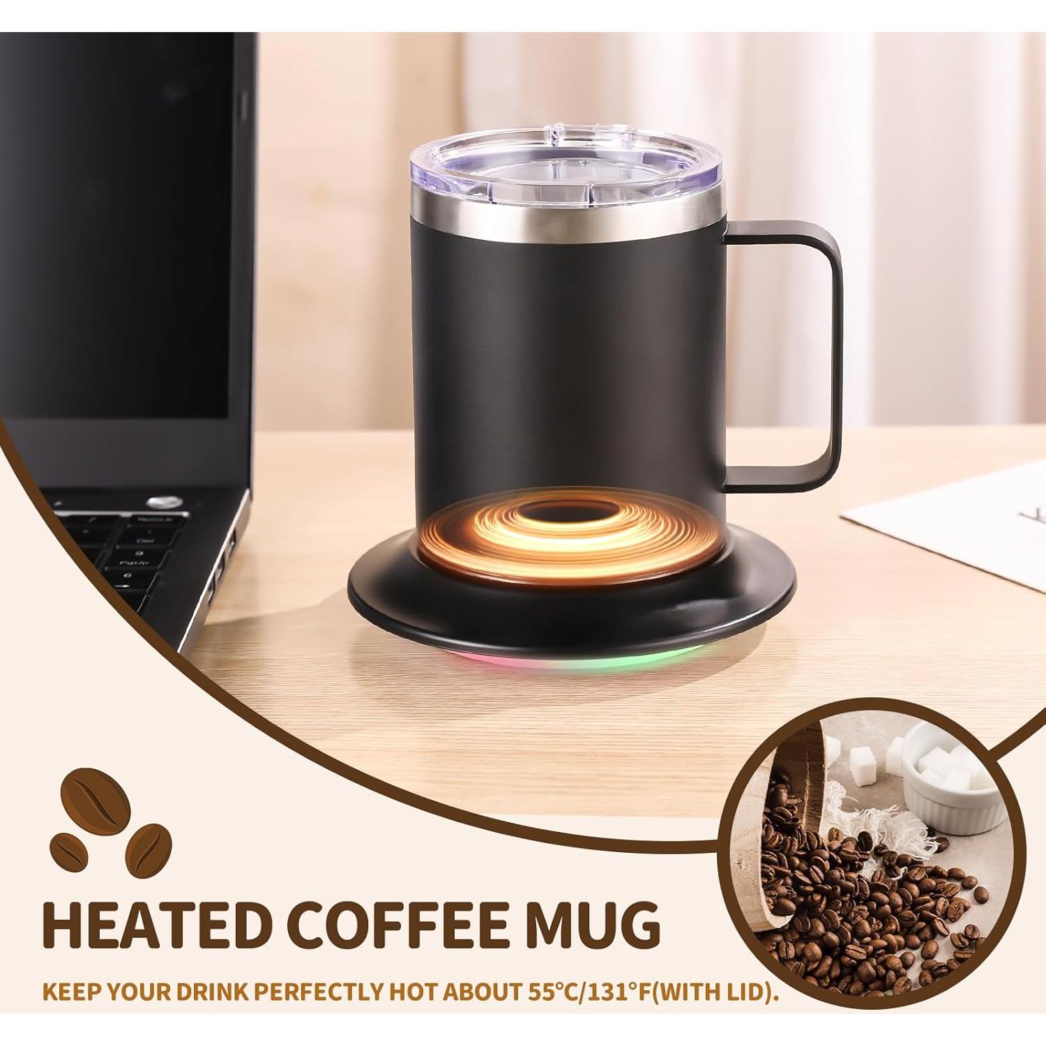 Taza autocalentable JINYUESHENG 12oz USB con control temperatura