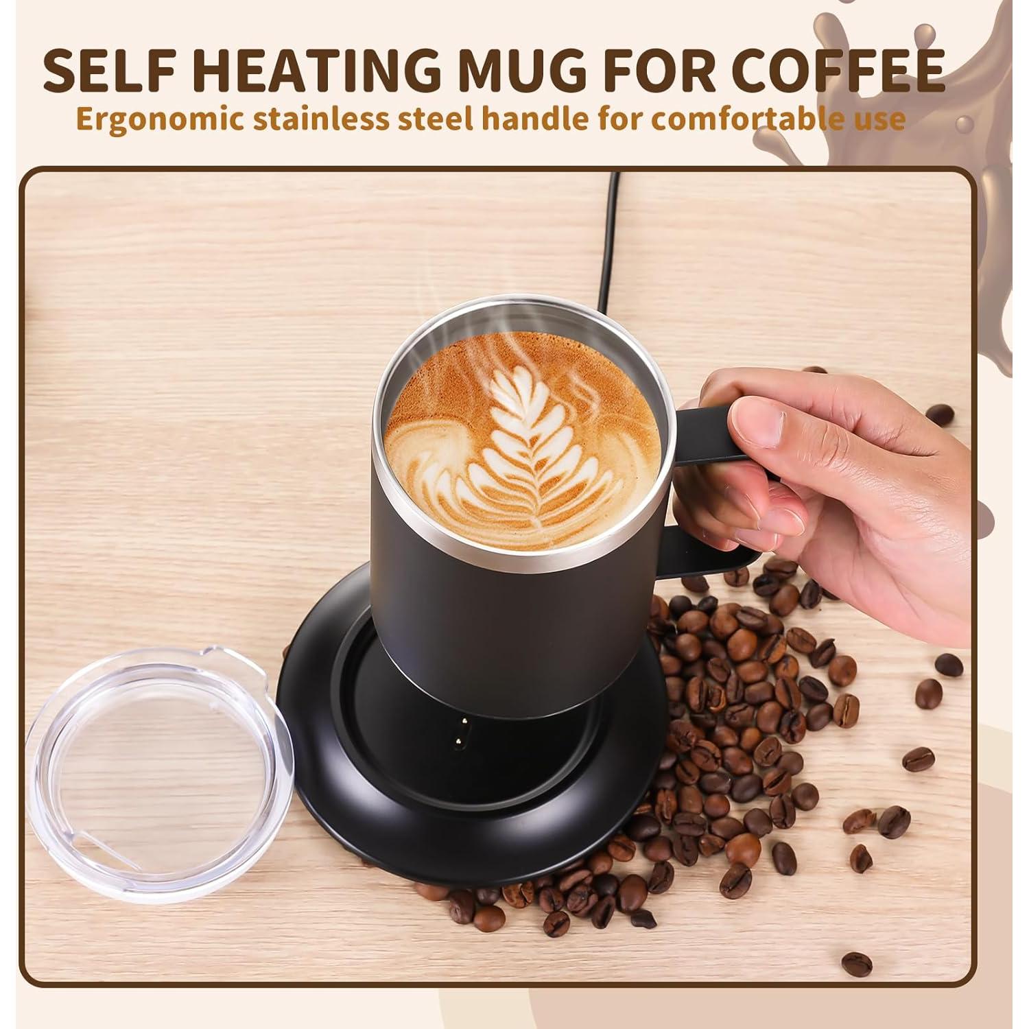 Taza autocalentable JINYUESHENG 12oz USB con control temperatura