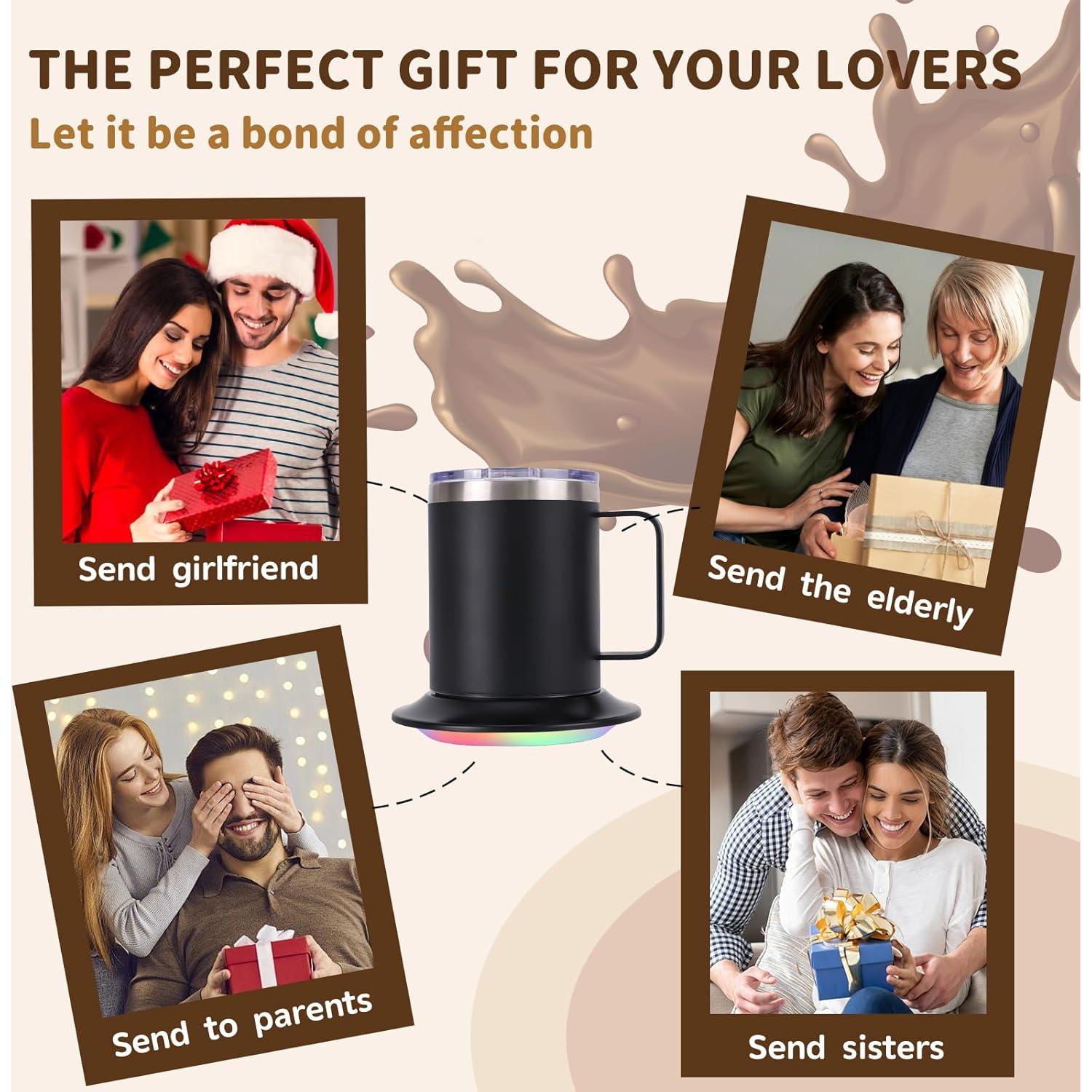 Taza autocalentable JINYUESHENG 12oz USB con control temperatura