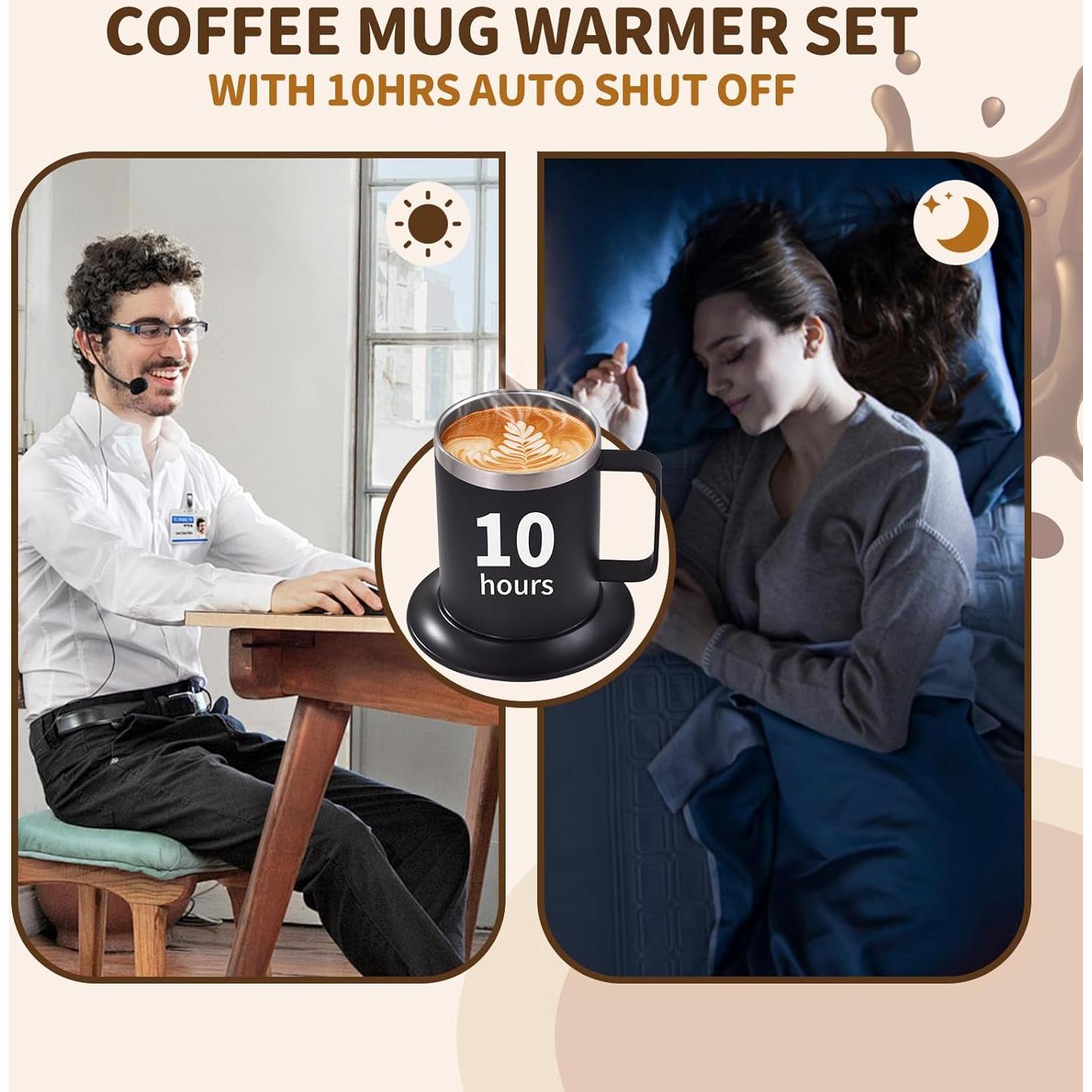 Taza autocalentable JINYUESHENG 12oz USB con control temperatura