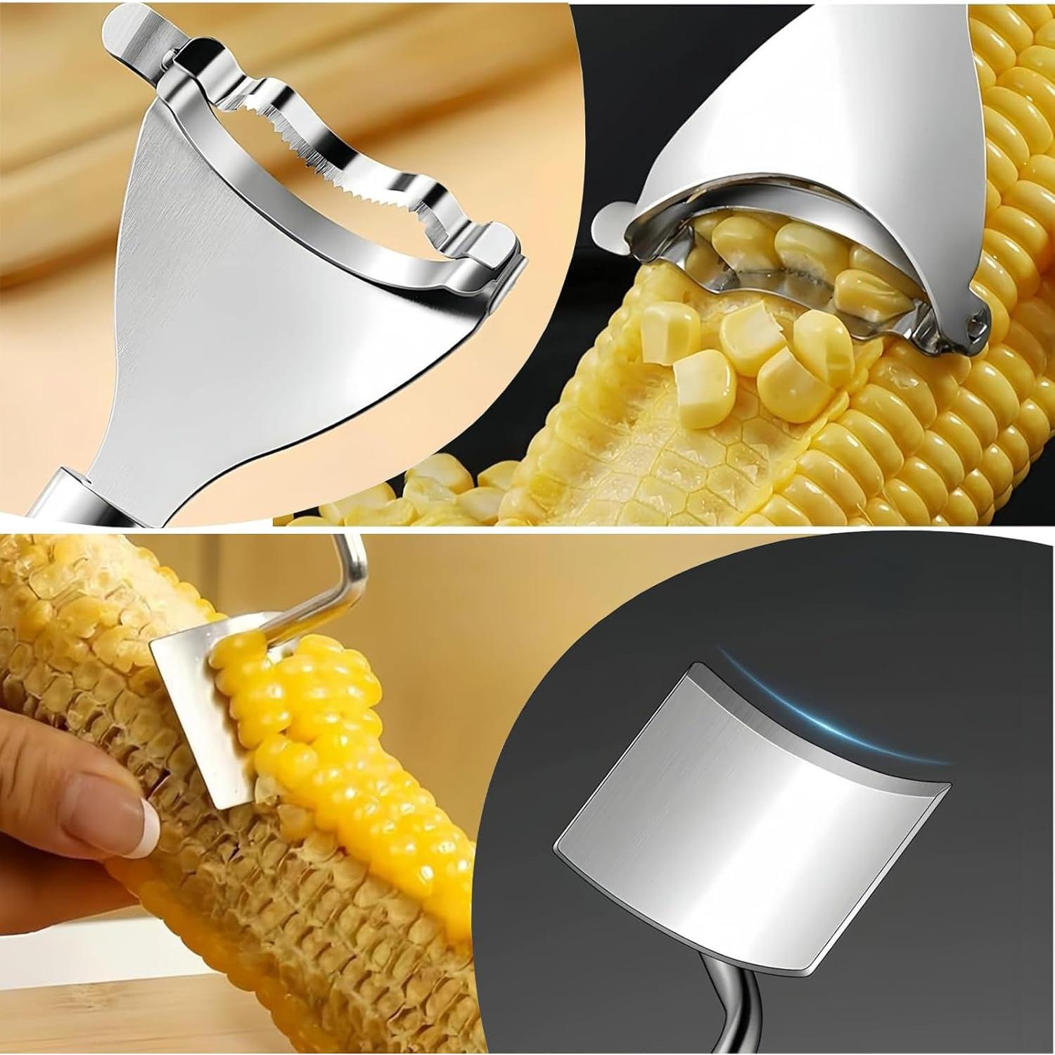 Pelador de Maíz 3PCS Tenxuzon Acero Inoxidable Mejorado 2025