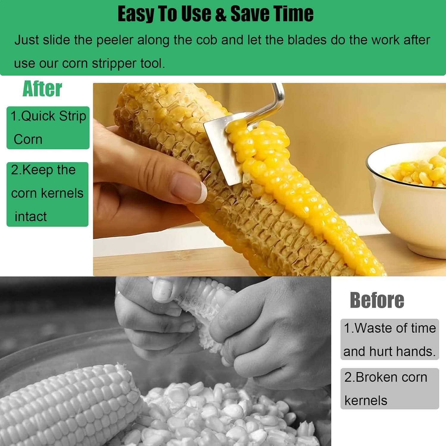 Pelador de Maíz 3PCS Tenxuzon Acero Inoxidable Mejorado 2025