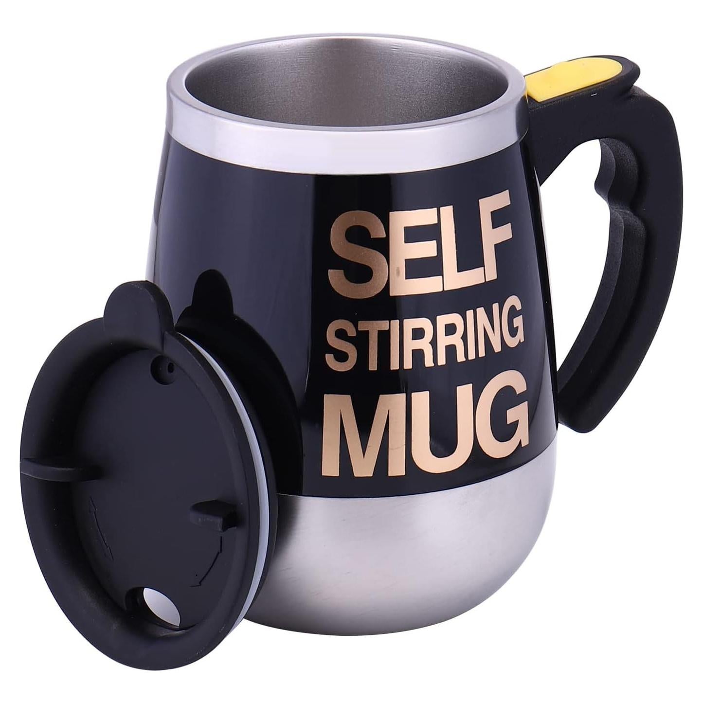 Taza Auto Revolvente IAMPDD 450ml Acero Inoxidable Negra