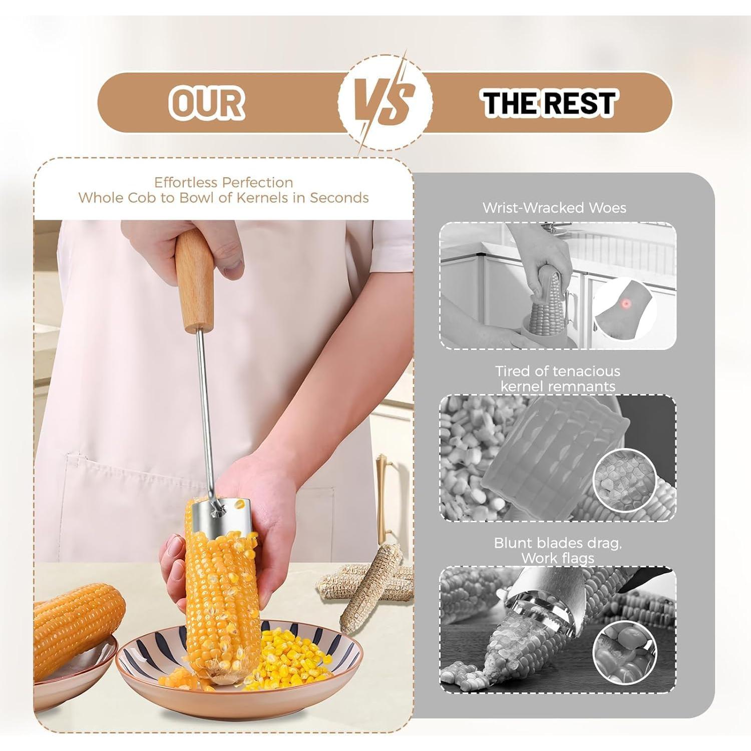 Pelador de Maíz Mivorpa con Mango de Madera Ecológico