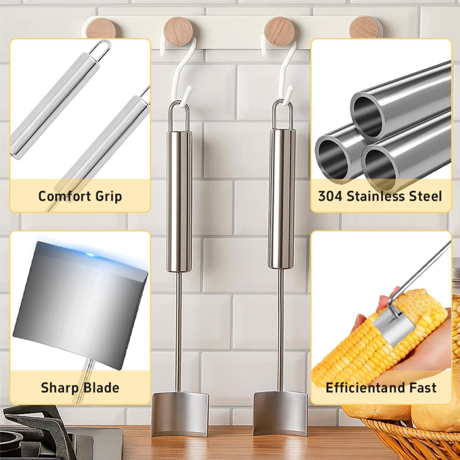 Pelador de Maíz Genérico de Acero Inoxidable 2PCS