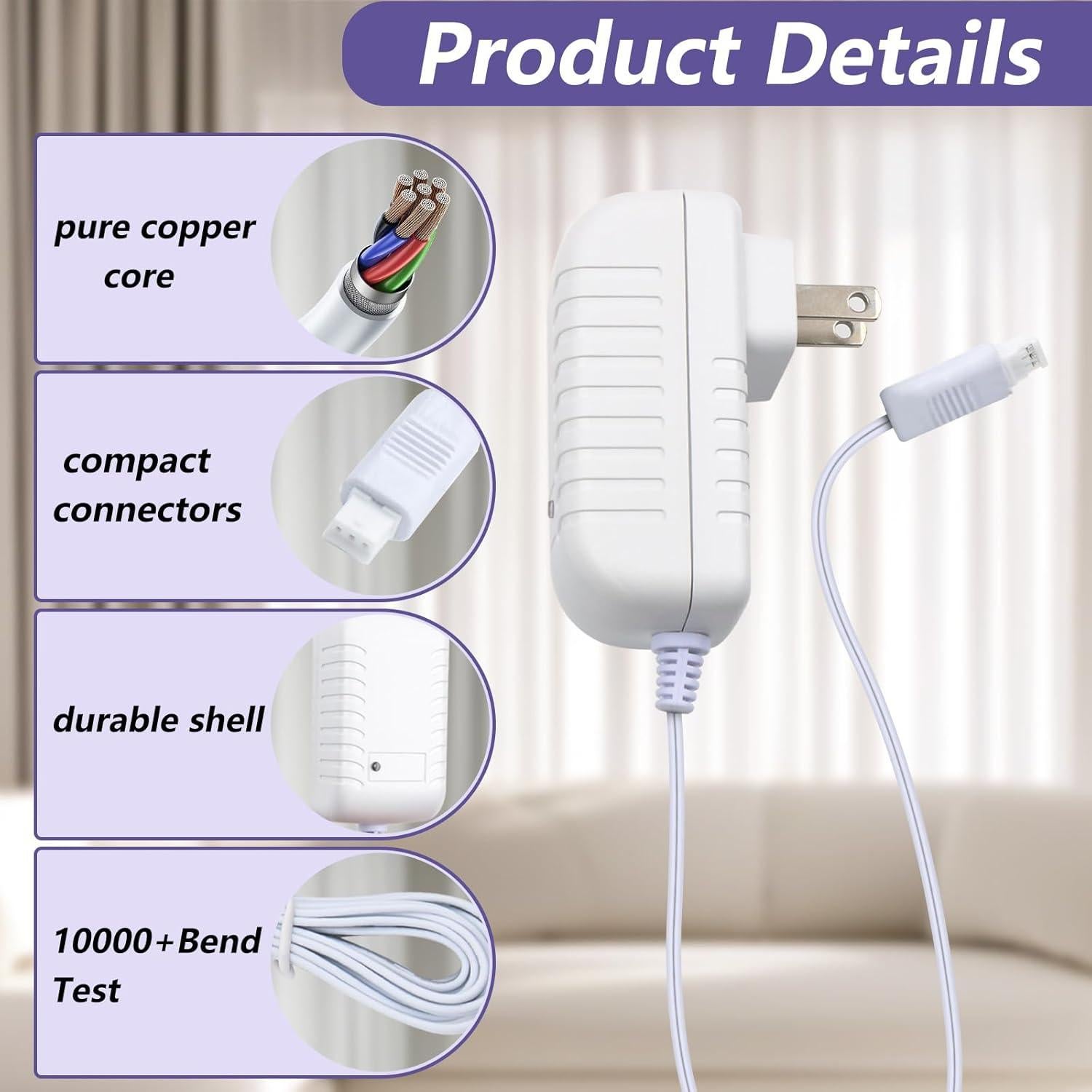 Cargador de Batería de Litio 12V para Persianas Somfy
