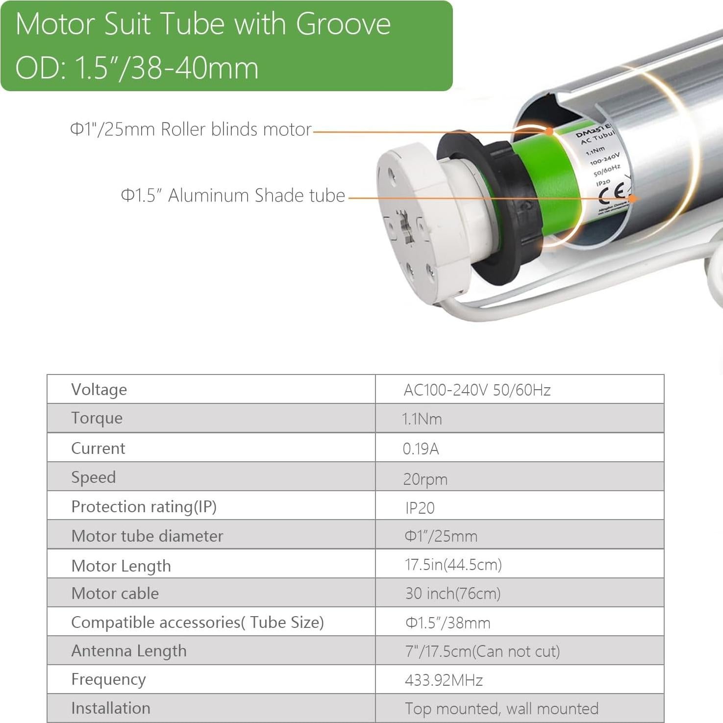 Control Remoto Motor Persiana Enrollable AUDEEKON 100-240V