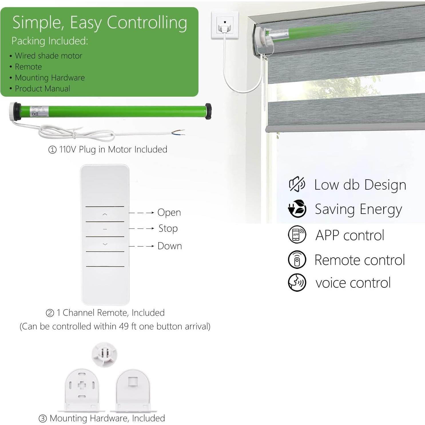 Control Remoto Motor Persiana Enrollable AUDEEKON 100-240V
