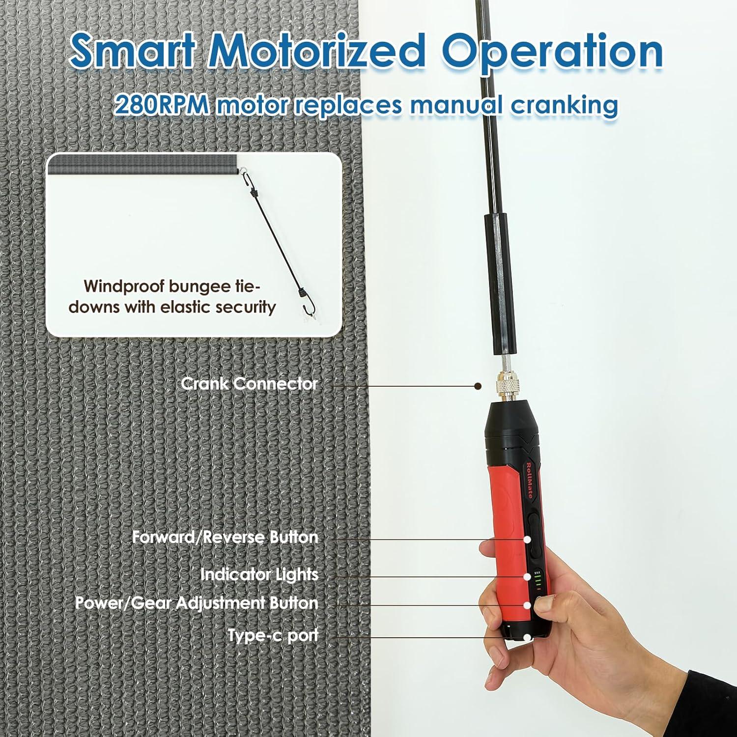 Persiana enrollable exterior OOTONAT 2.44x1.83m gris oscuro