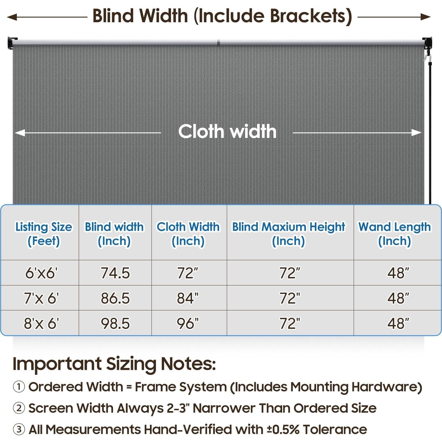 Persiana enrollable exterior OOTONAT 2.44x1.83m gris oscuro