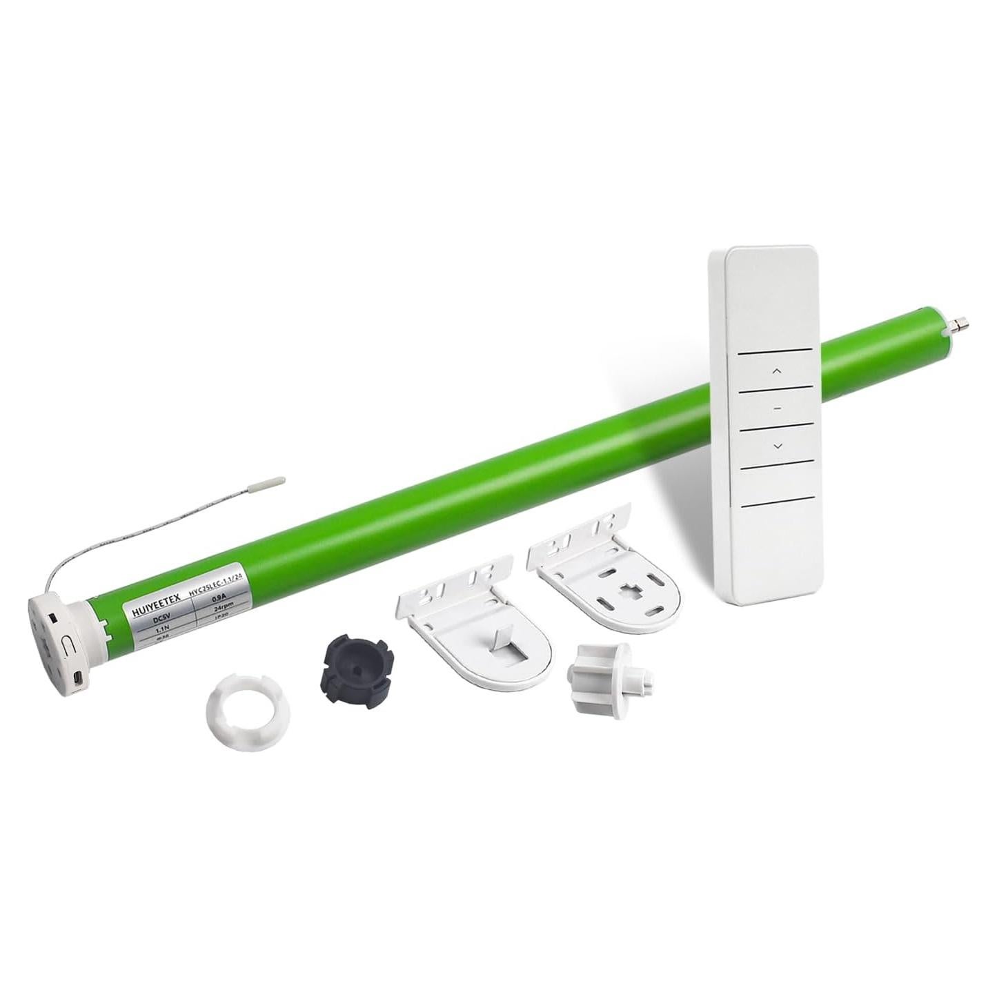 Kit de Persianas Motorizadas HUIYEETEX 45x2.54 cm USB-C Control Remoto