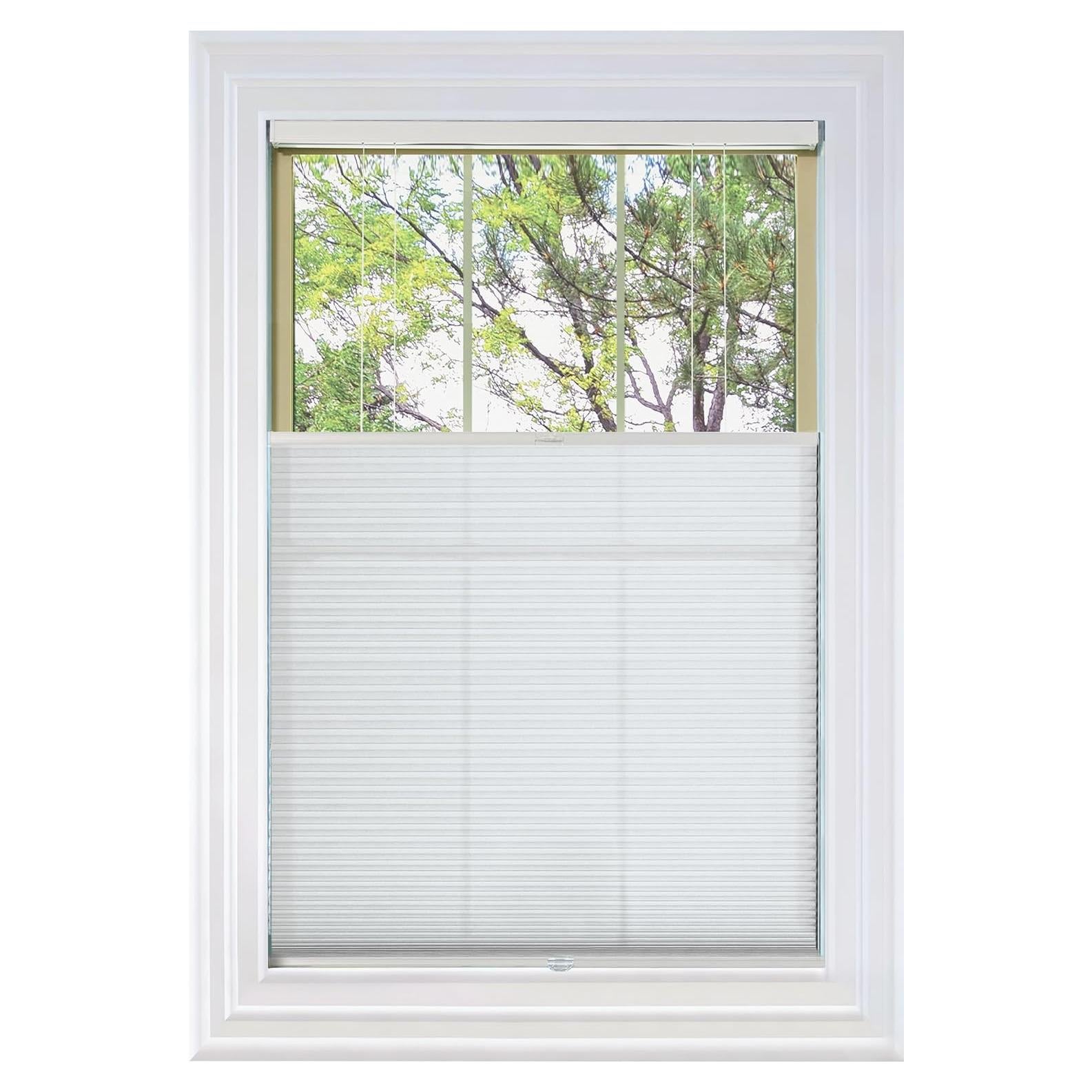 Sombra Celular Sin Cuerda BlindsAvenue 26.5x48" Filtrado Luz Blanco