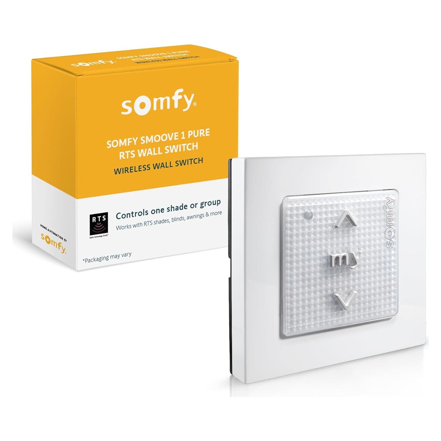 Interruptor de Pared Somfy Smoove 1 RTS para Cortinas