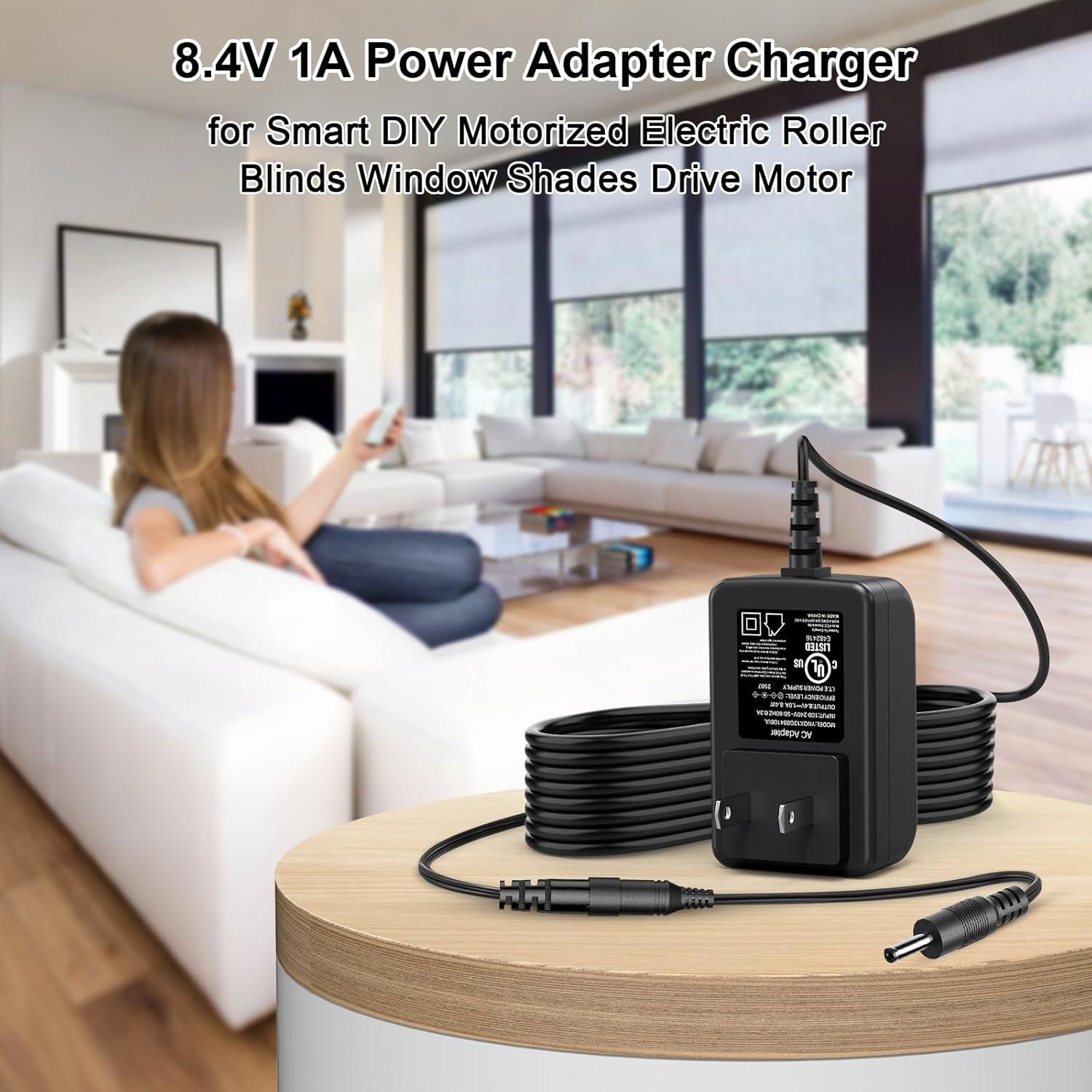 Adaptador de corriente VIFOCUFY 8.4V 1A para persianas eléctricas