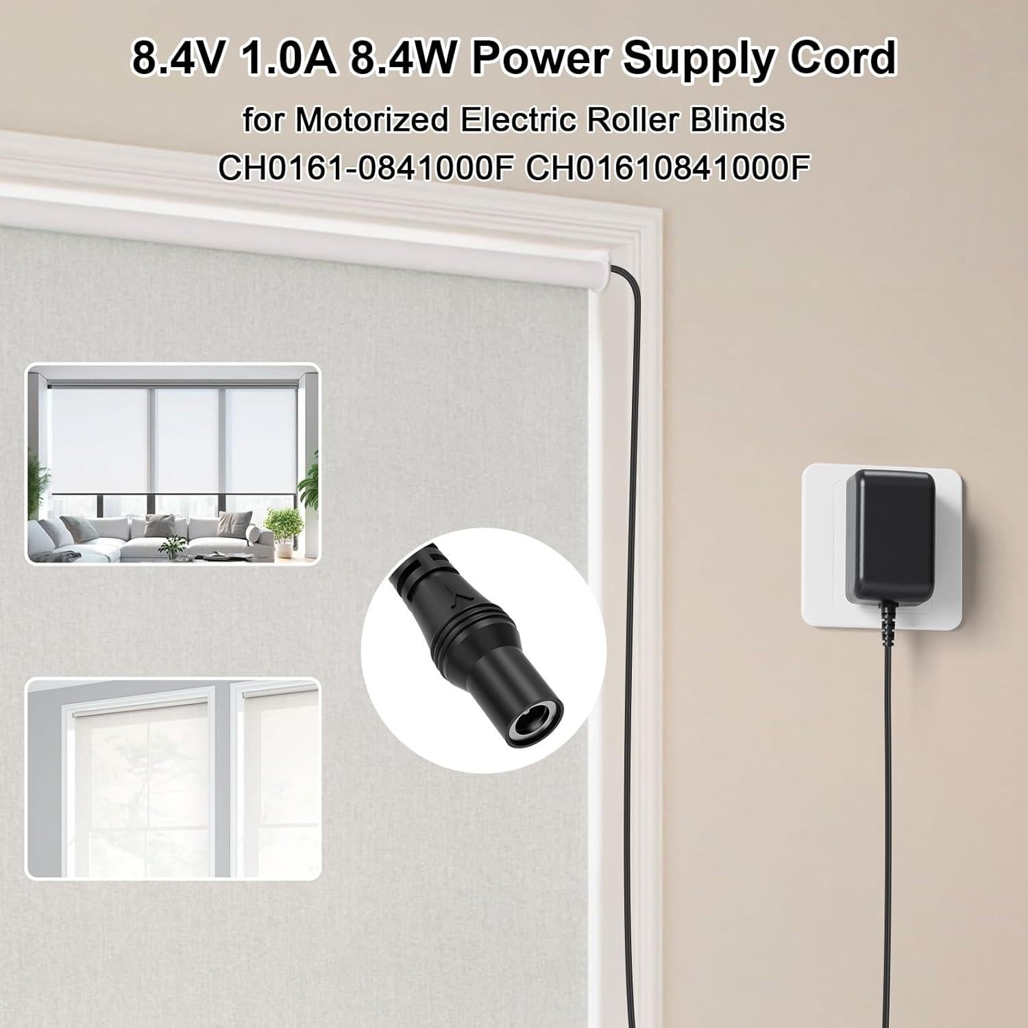 Adaptador de corriente VIFOCUFY 8.4V 1A para persianas eléctricas