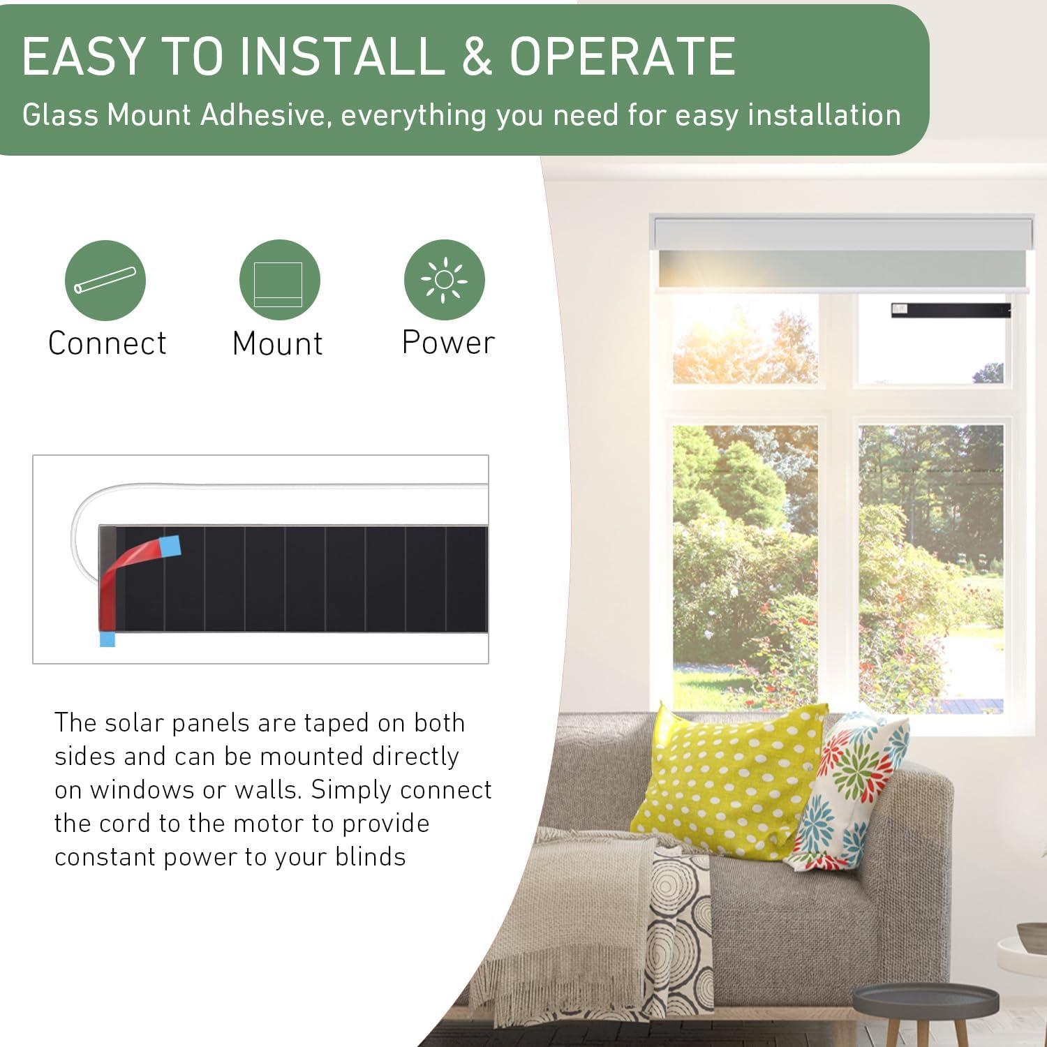 Cargador Solar Rollerhouse 11V 3.5W para Persianas Batería