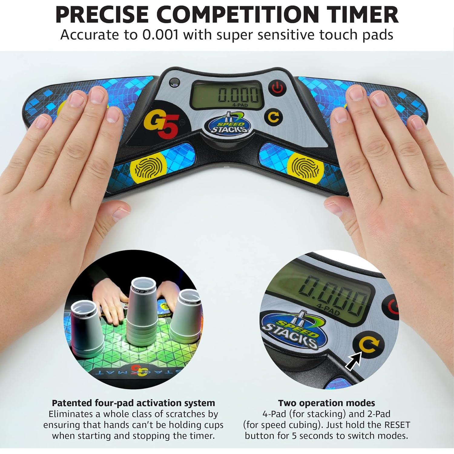 Cronómetro Speed Stacks G5 | Oficial WSSA y WCA | Precisión 0.001s