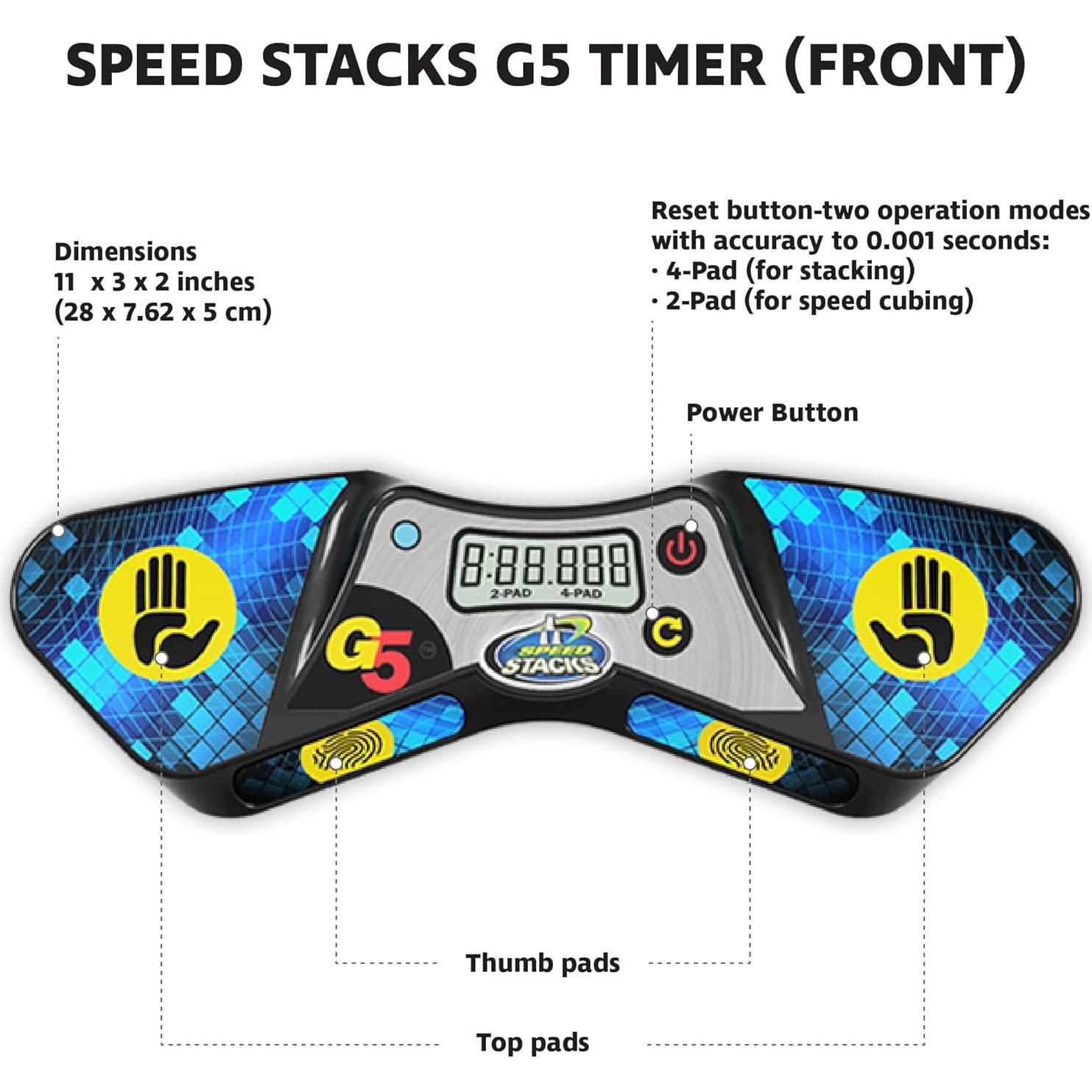 Cronómetro Speed Stacks G5 | Oficial WSSA y WCA | Precisión 0.001s