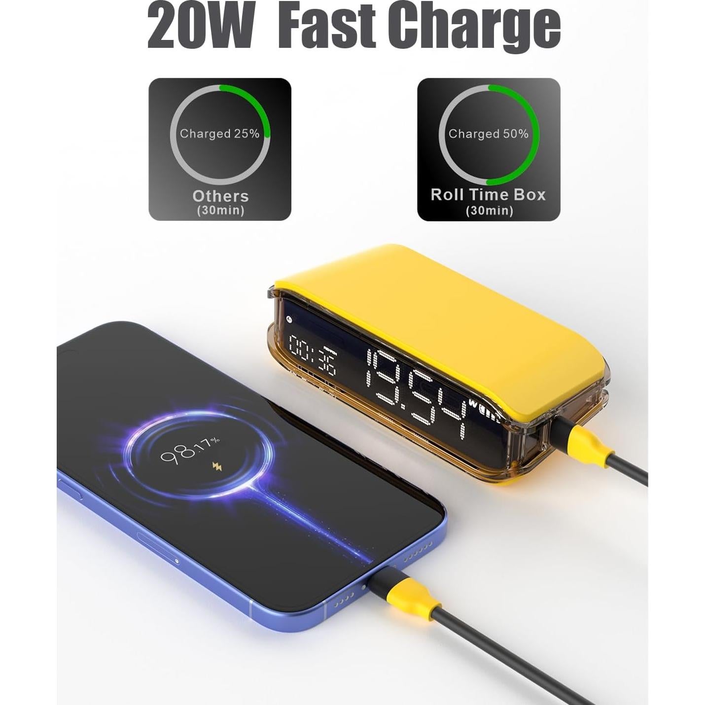 Temporizador Pomodoro V-CHECKER CG11 con Pantalla LED y Batería 5000mAh