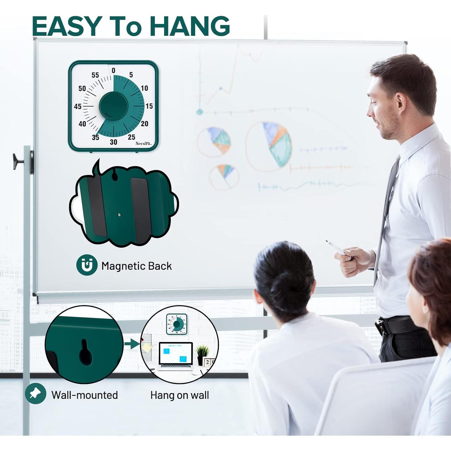 Temporizador Visual Mecánico Secura Home 60 Minutos Verde