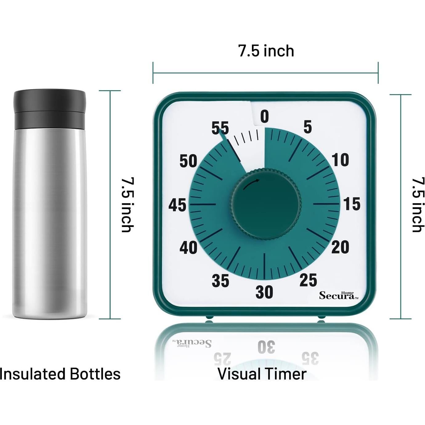 Temporizador Visual Mecánico Secura Home 60 Minutos Verde