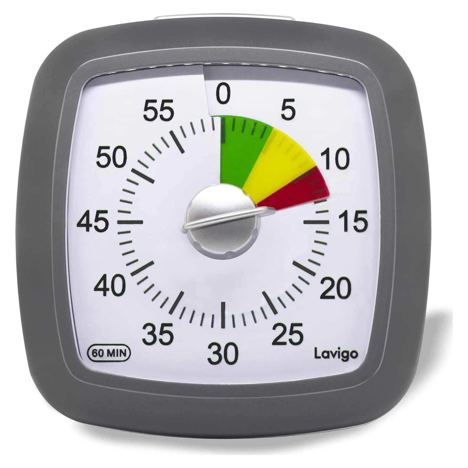 Temporizador Visual de Cuenta Regresiva 60 Min Lavigo Gris