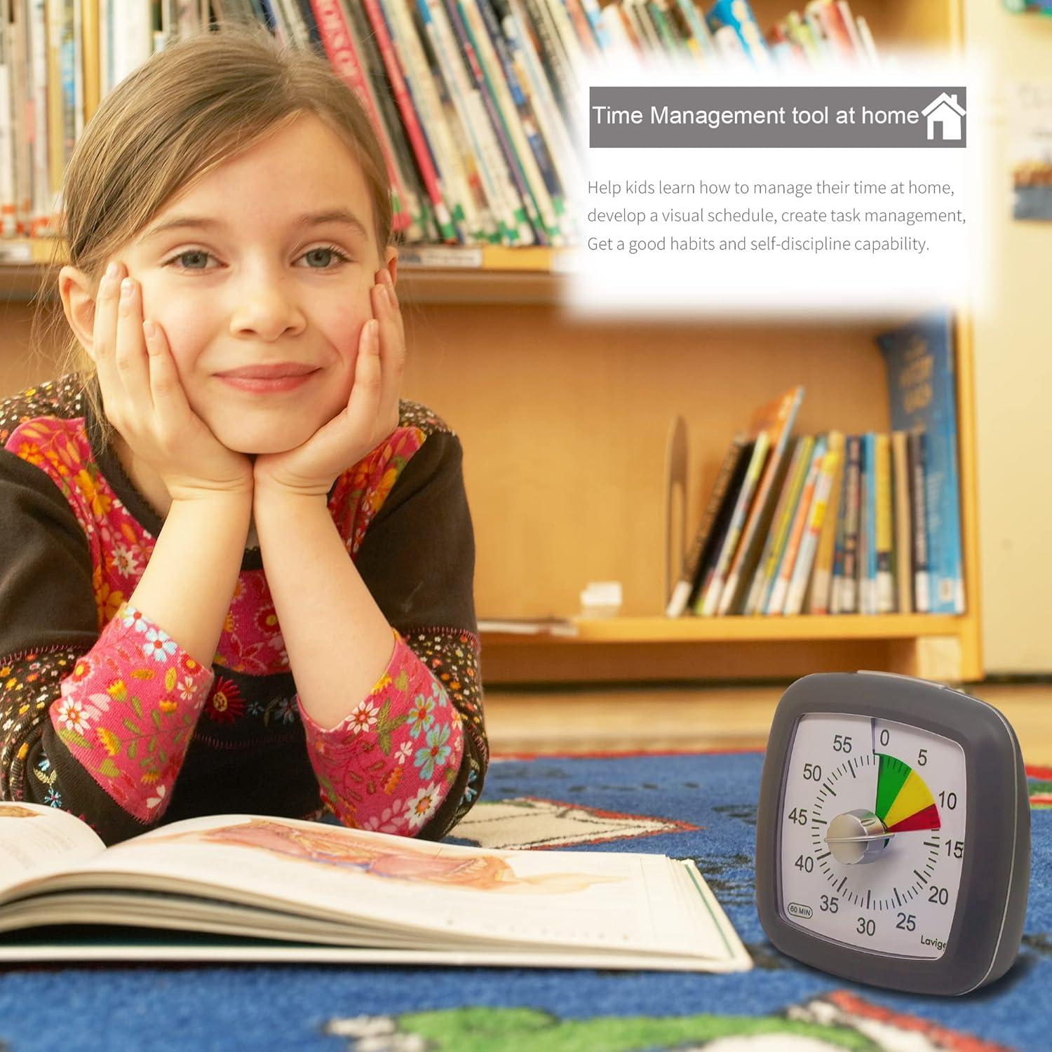 Temporizador Visual de Cuenta Regresiva 60 Min Lavigo Gris