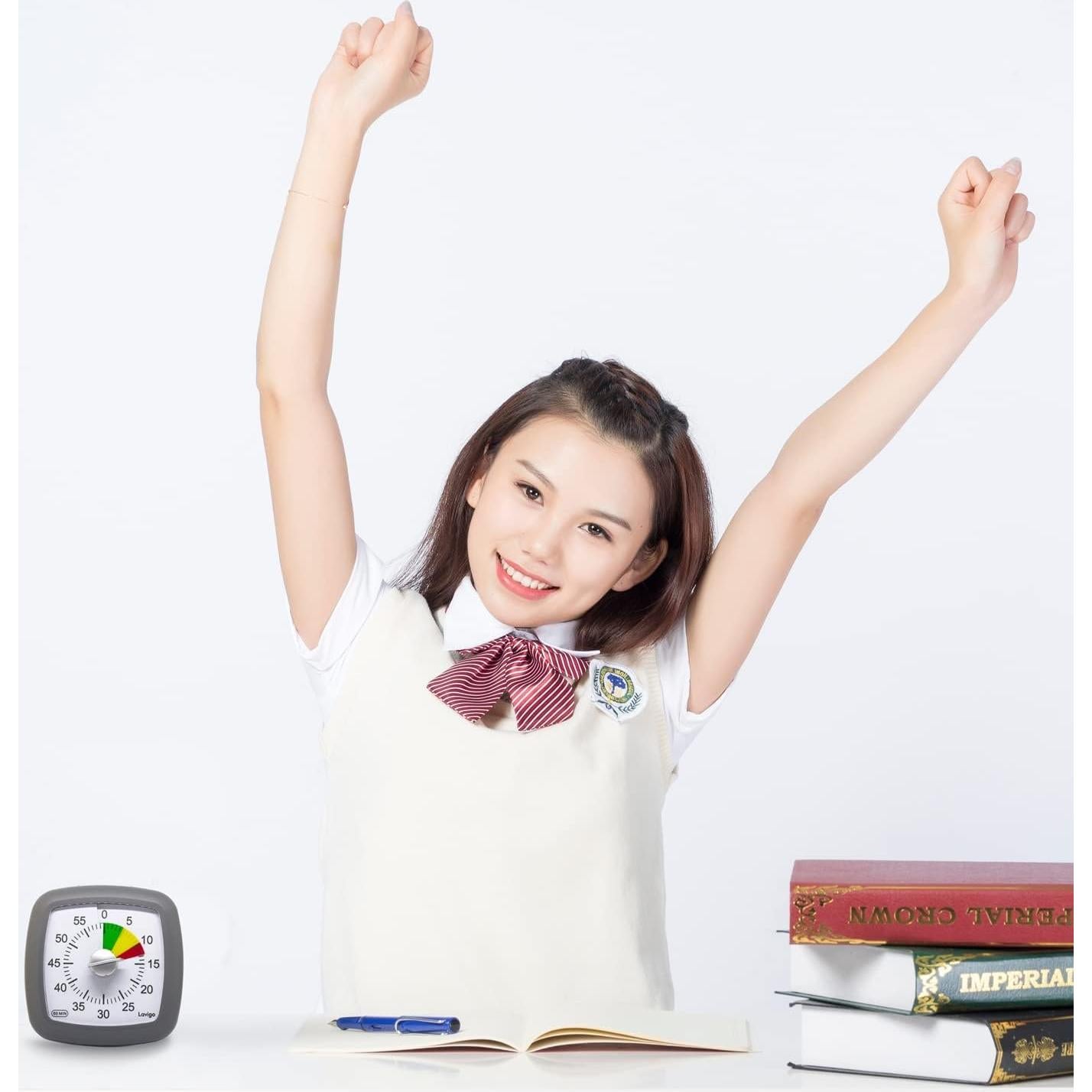 Temporizador Visual de Cuenta Regresiva 60 Min Lavigo Gris