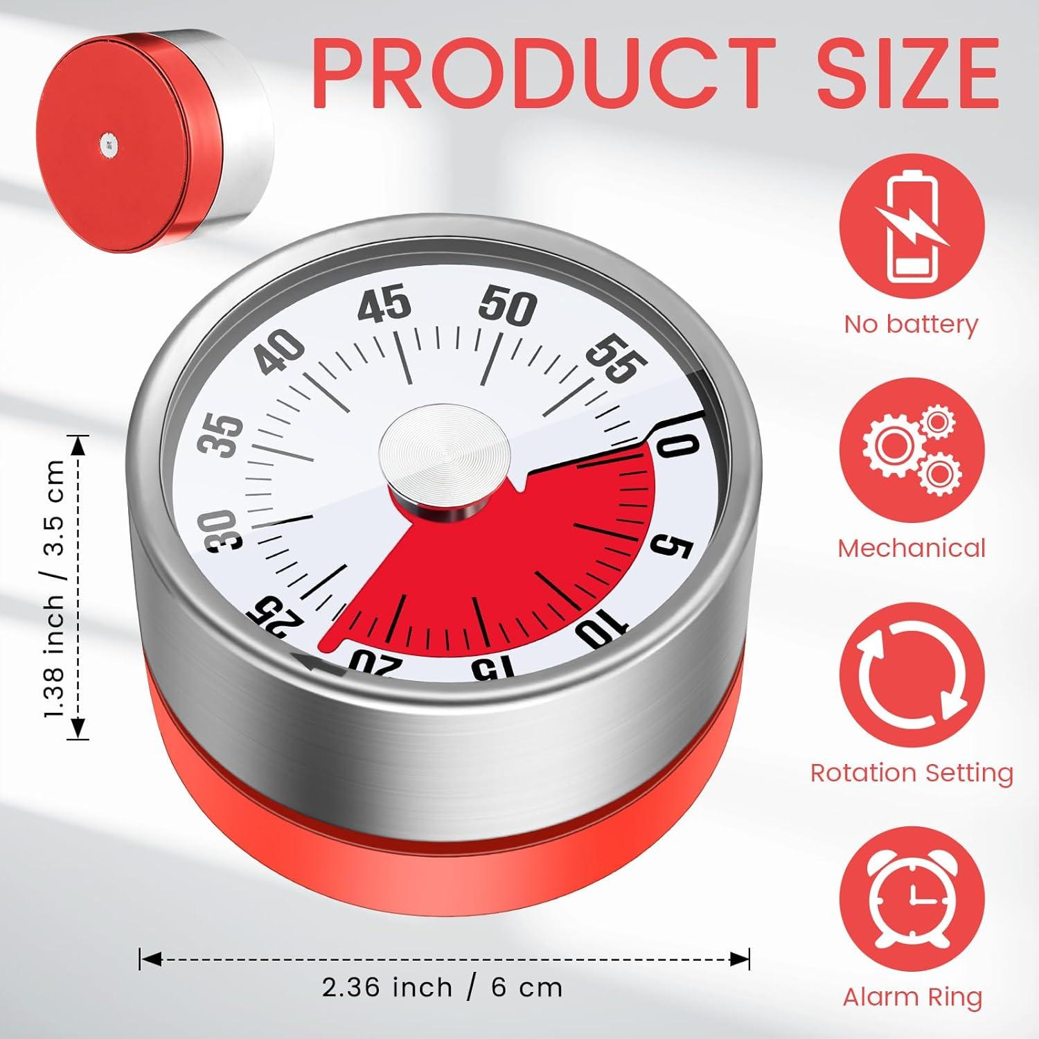 Temporizador Visual Magnético Relaxweex 60 Minutos 6 cm Rojo