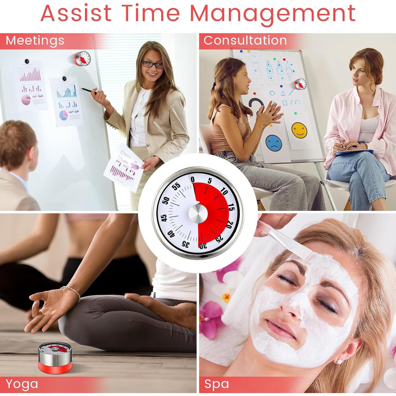 Temporizador Visual Magnético Relaxweex 60 Minutos 6 cm Rojo