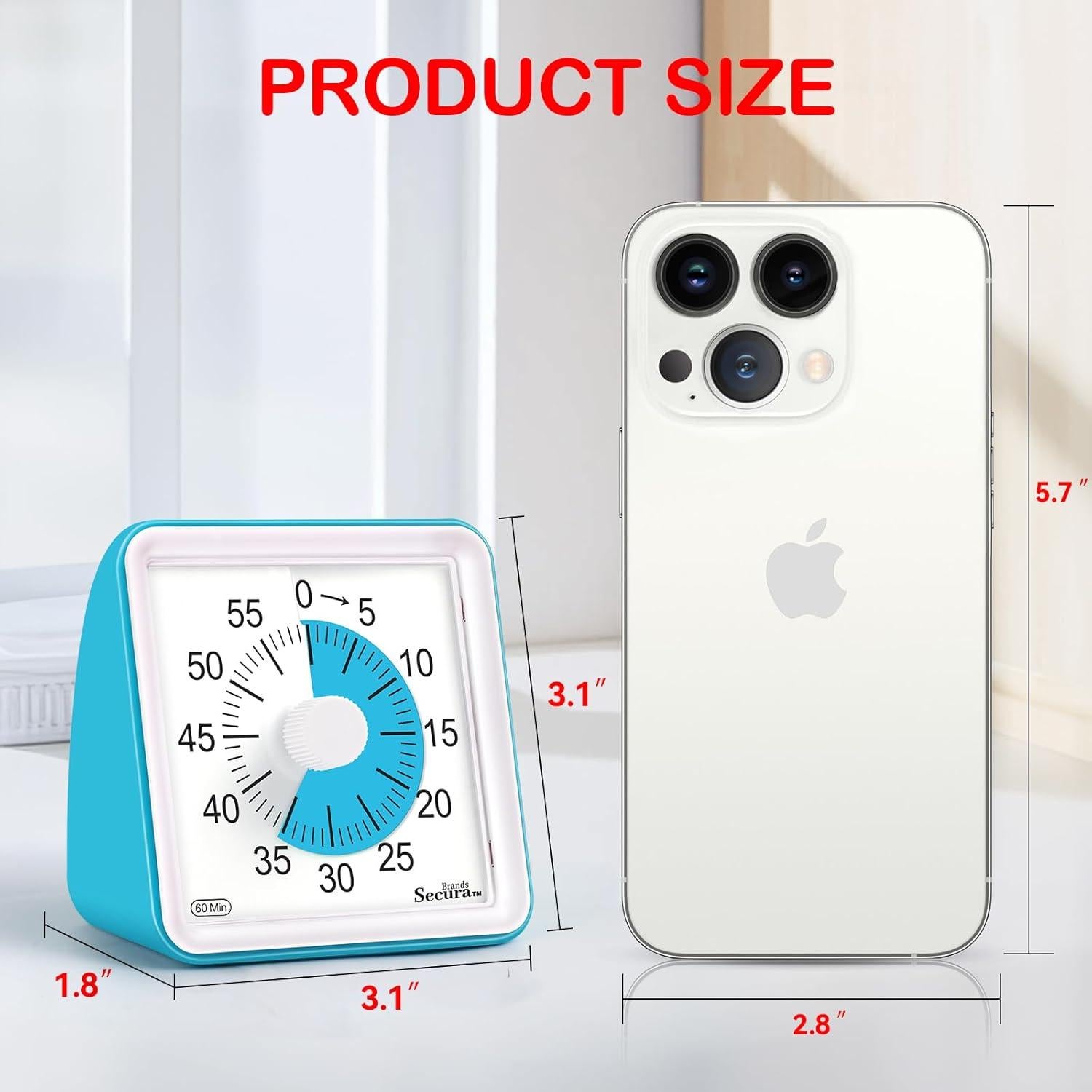 Temporizador Visual Secura 60 Minutos Azul para Niños