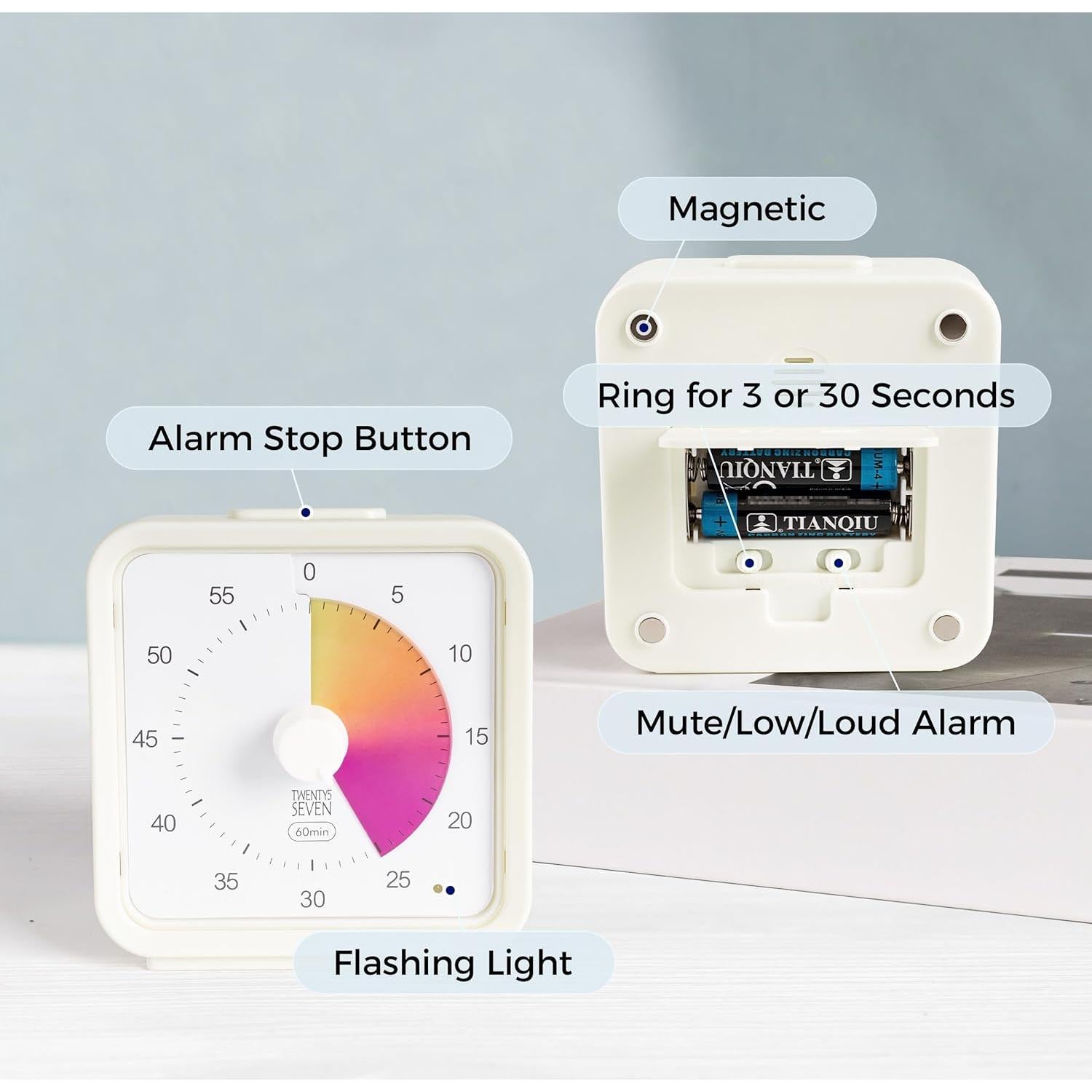Temporizador Visual Silencioso TWENTY5 SEVEN 60 Minutos