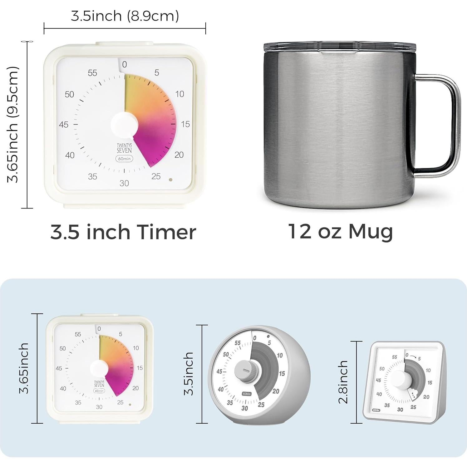 Temporizador Visual Silencioso TWENTY5 SEVEN 60 Minutos