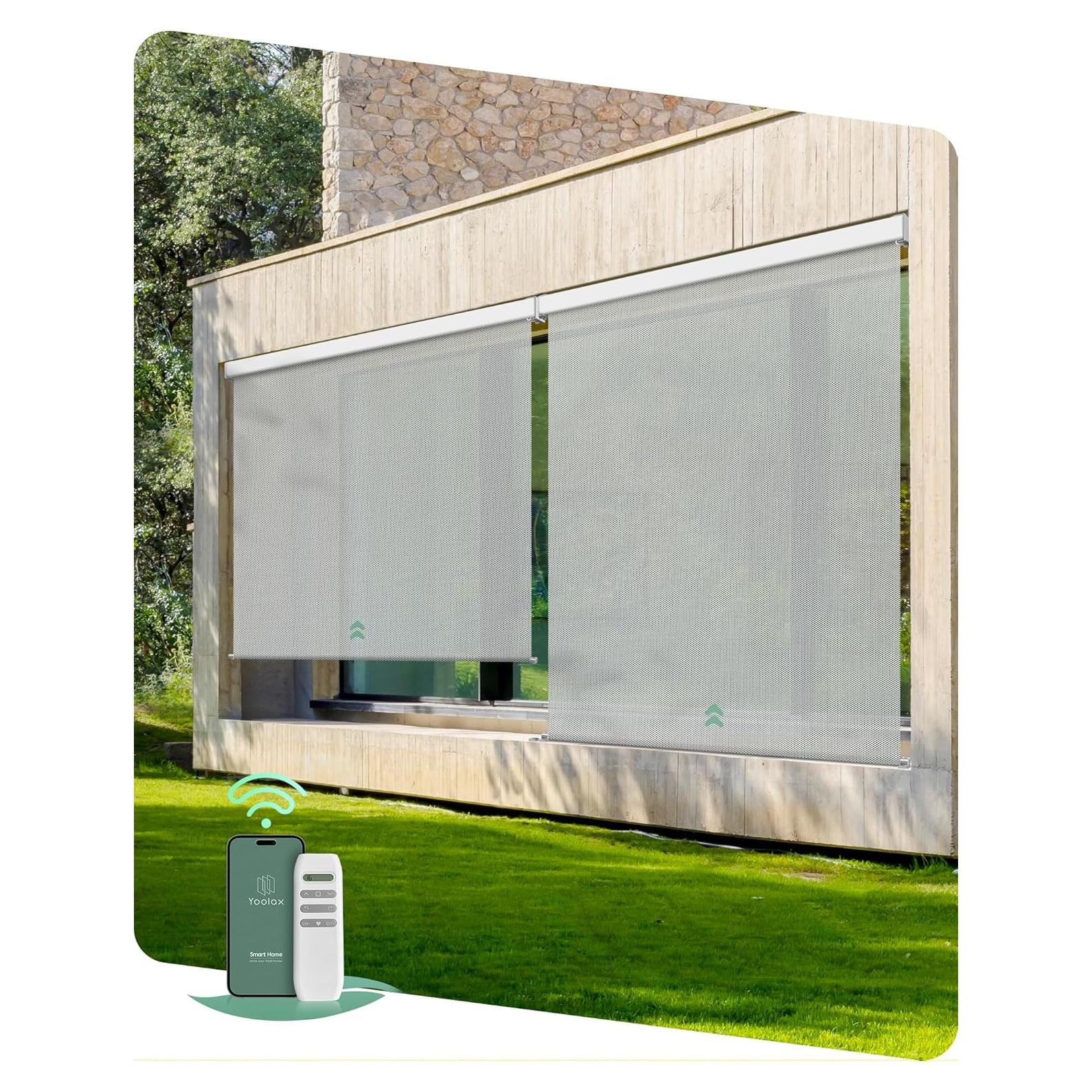 Pantalla Exterior Motorizada Yoolax 2.13x2.44m Gris Paine