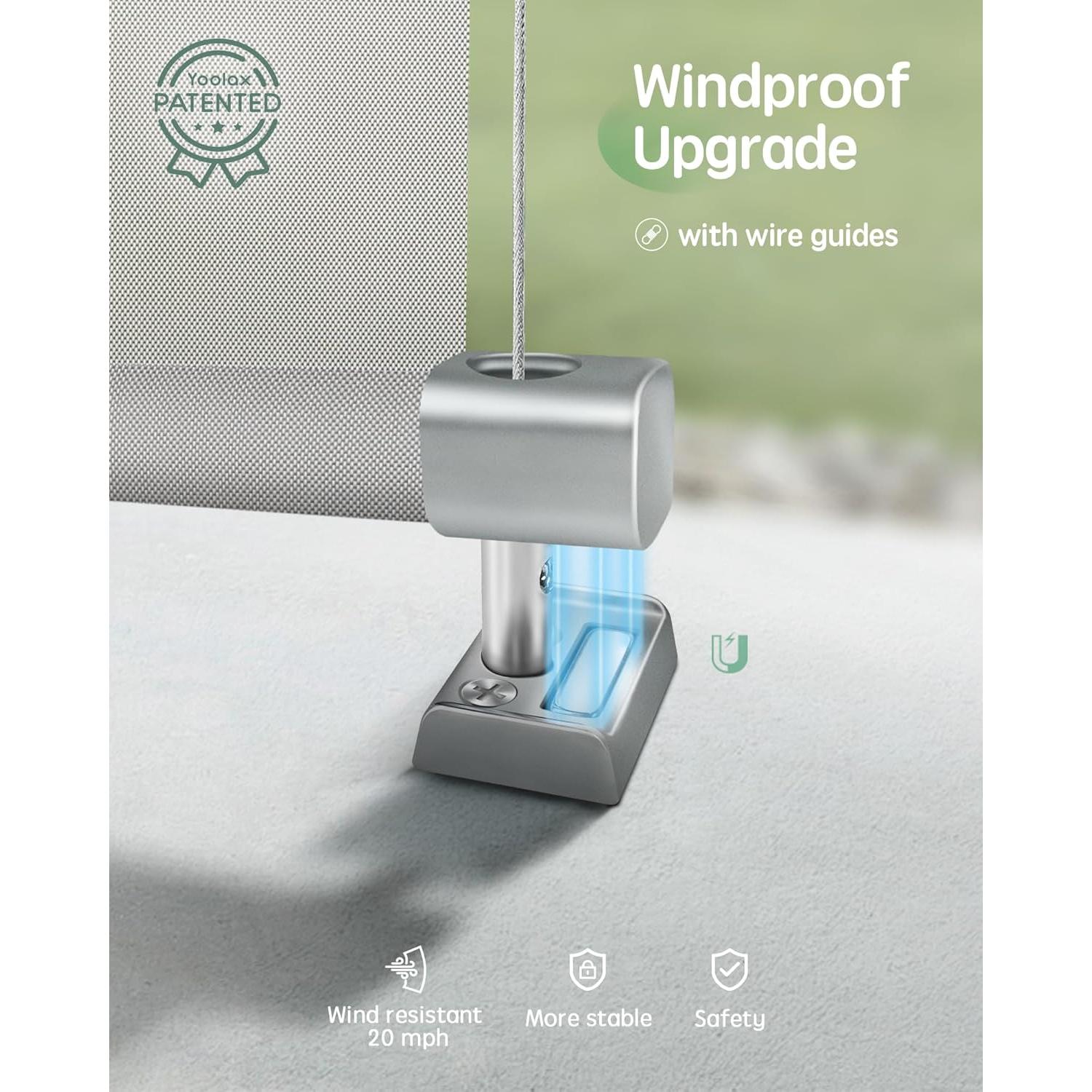 Pantalla Exterior Motorizada Yoolax 2.13x2.44m Gris Paine