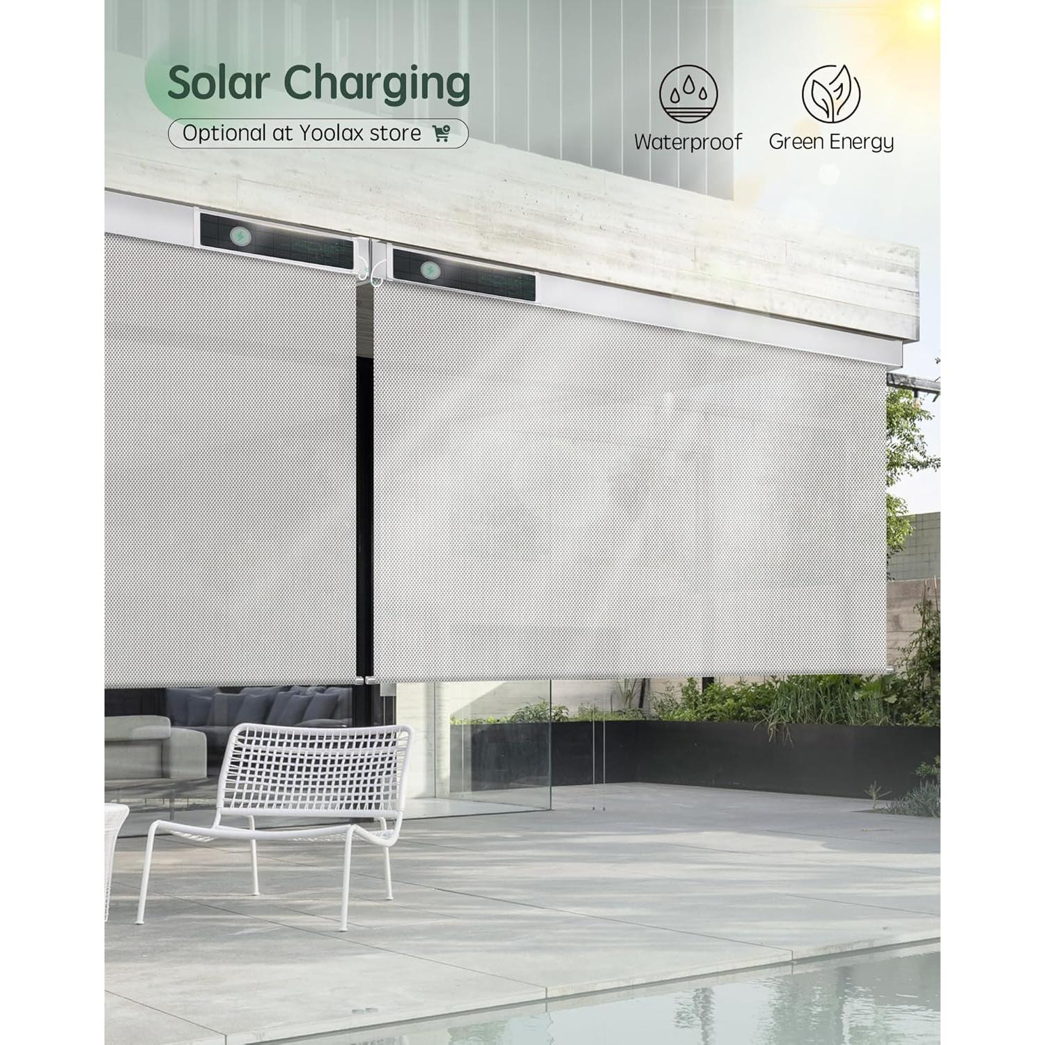 Pantalla Exterior Motorizada Yoolax 2.13x2.44m Gris Paine