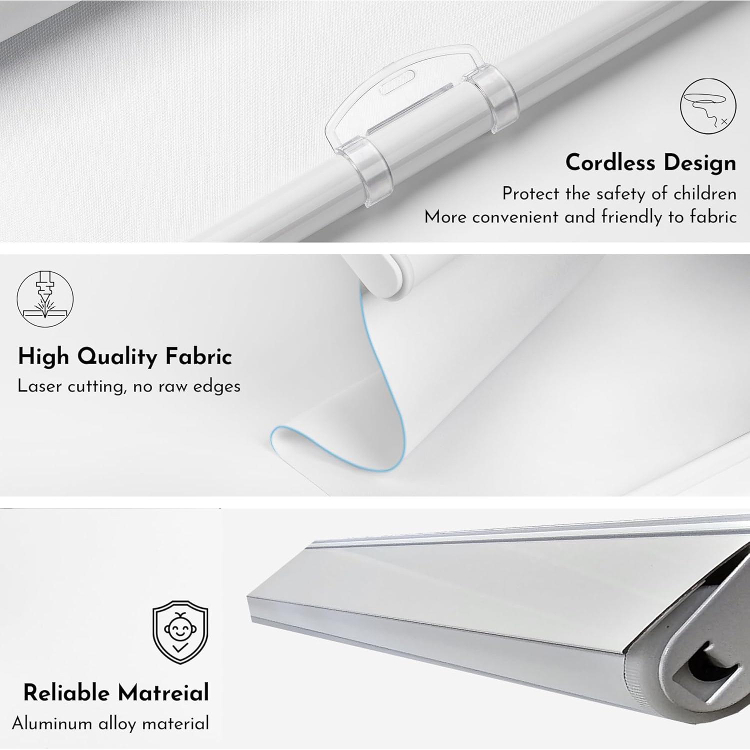 Persianas Enrollables Opacas SHADESLINE 121.9x203.2 cm Sin Cuerda