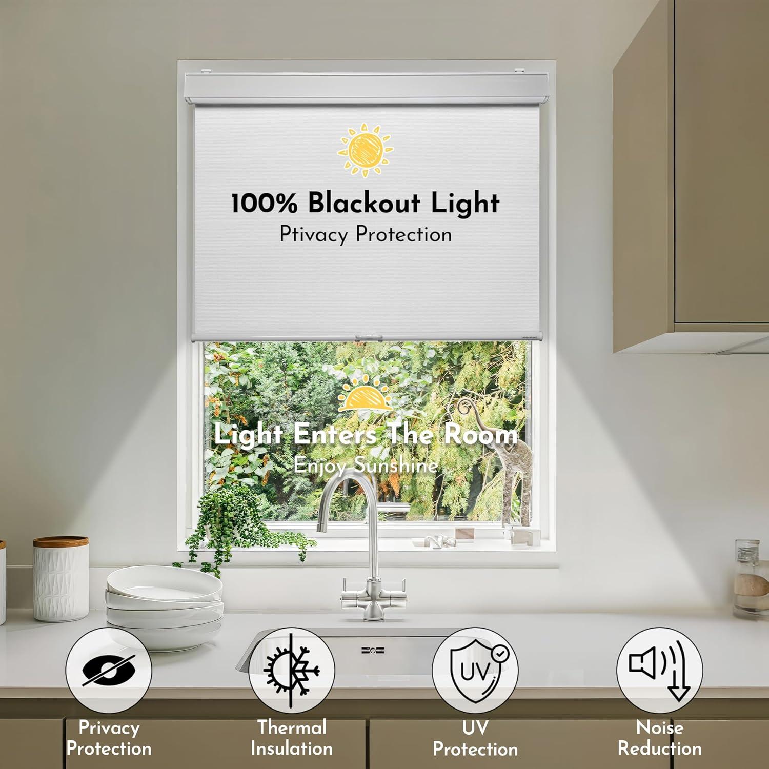 Persianas Enrollables Opacas SHADESLINE 121.9x203.2 cm Sin Cuerda