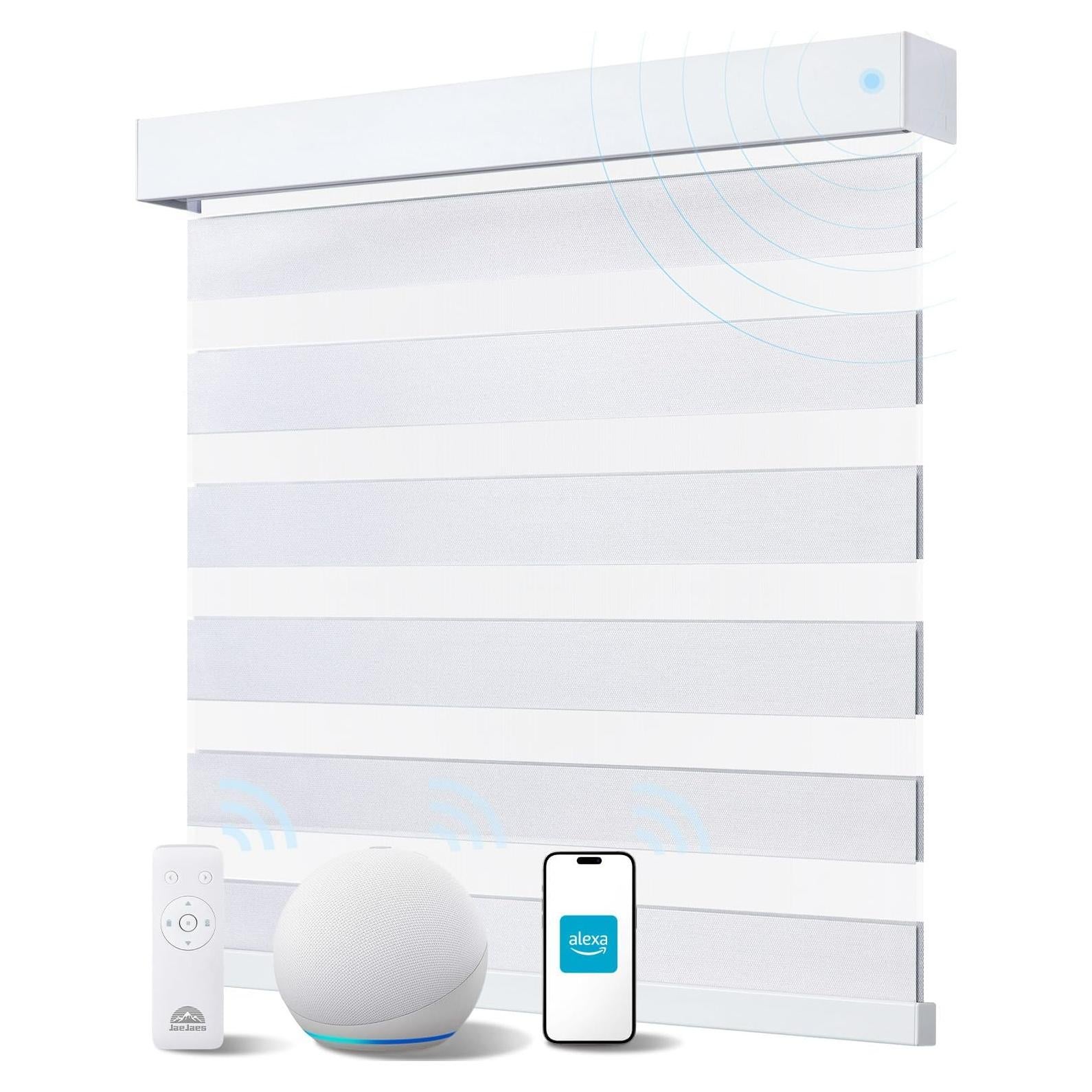 Persianas Zebra Motorizadas JaeJaes 88.9x182.9 cm Blancas