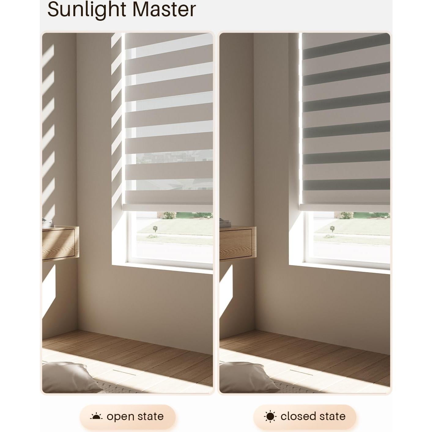 Persianas Zebra Motorizadas JaeJaes 88.9x182.9 cm Blancas