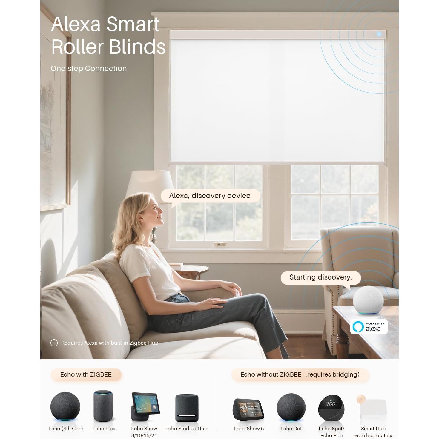 Persianas enrollables motorizadas JaeJaes 86x183 cm blackout