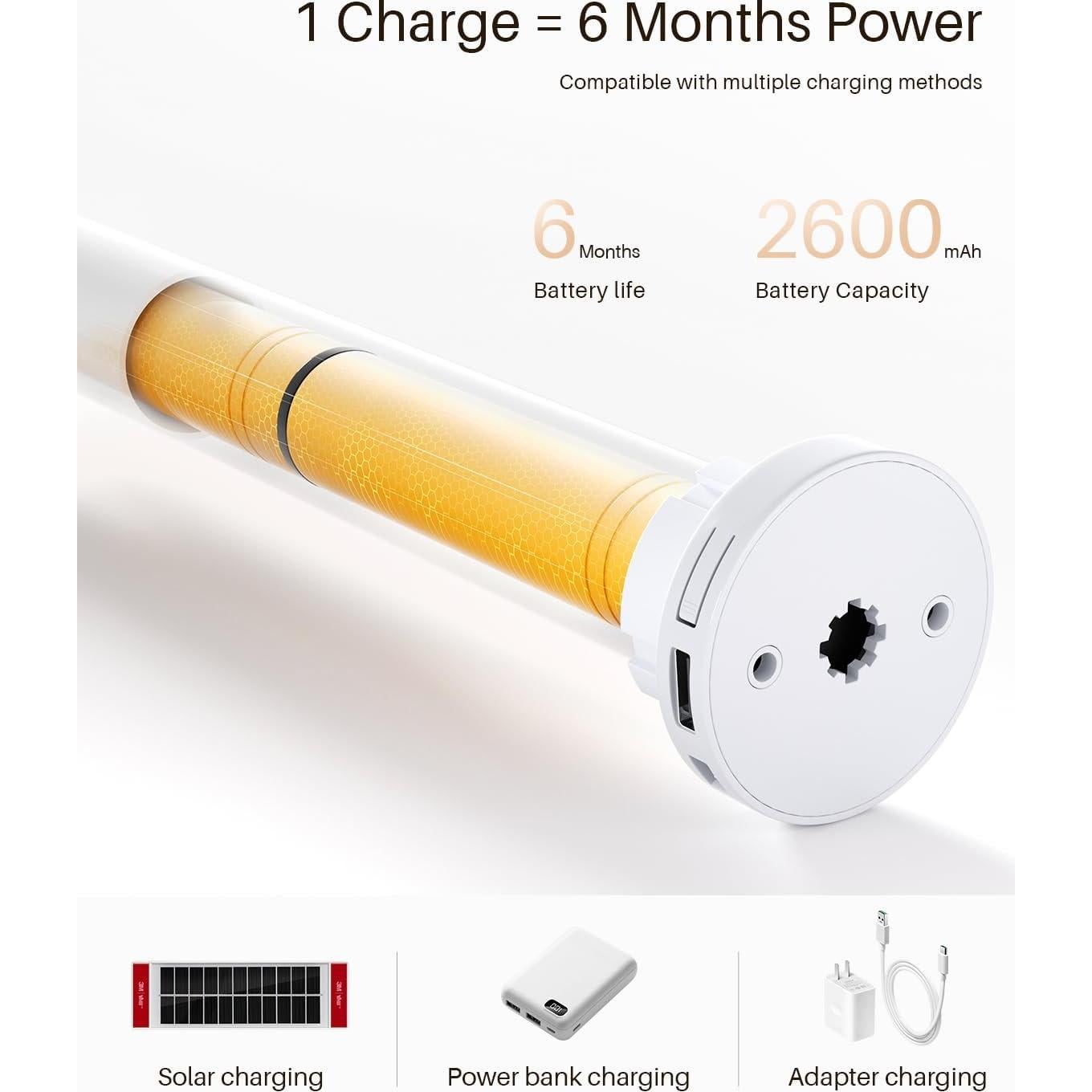Persianas enrollables motorizadas JaeJaes 86x183 cm blackout