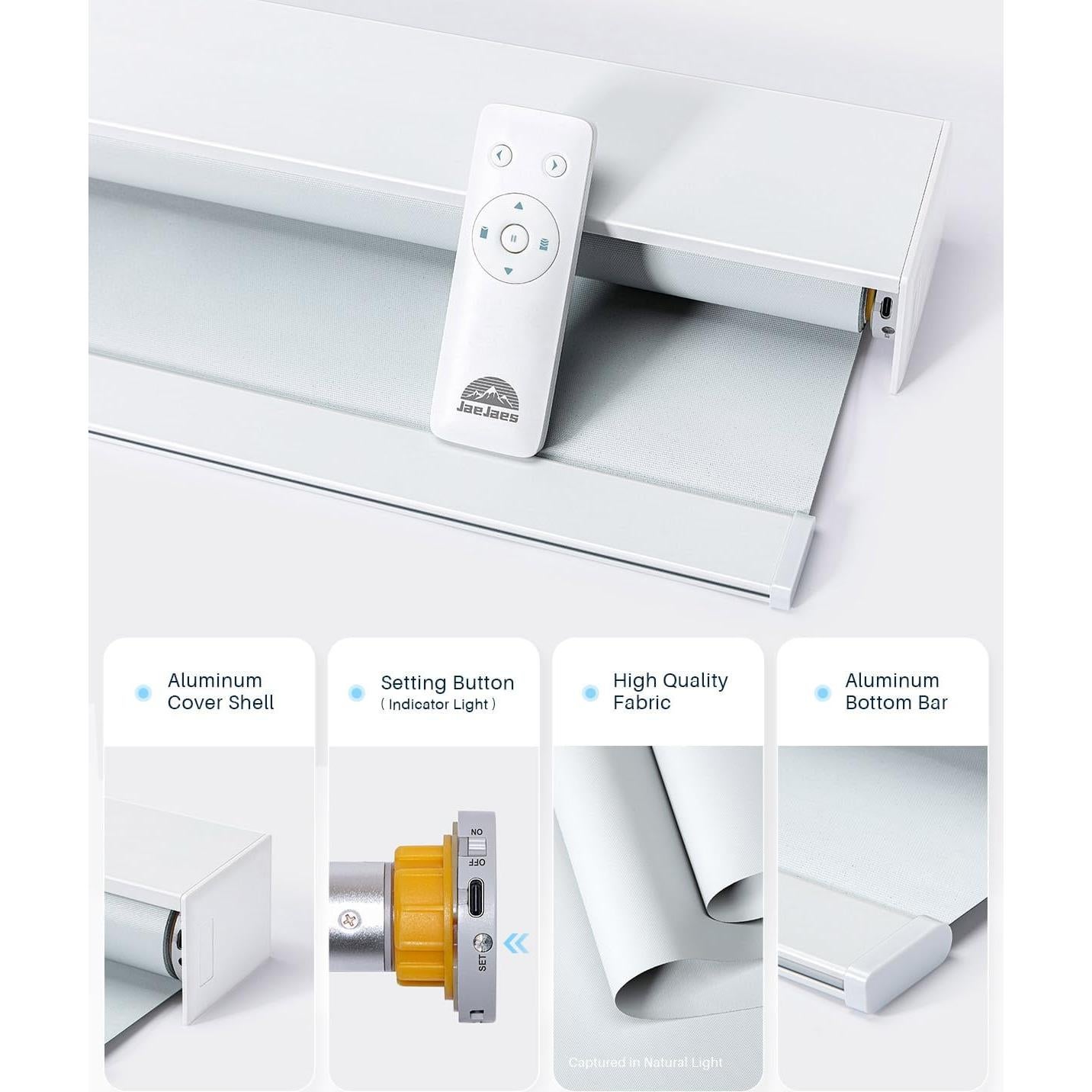 Persianas enrollables motorizadas JaeJaes 86x183 cm blackout