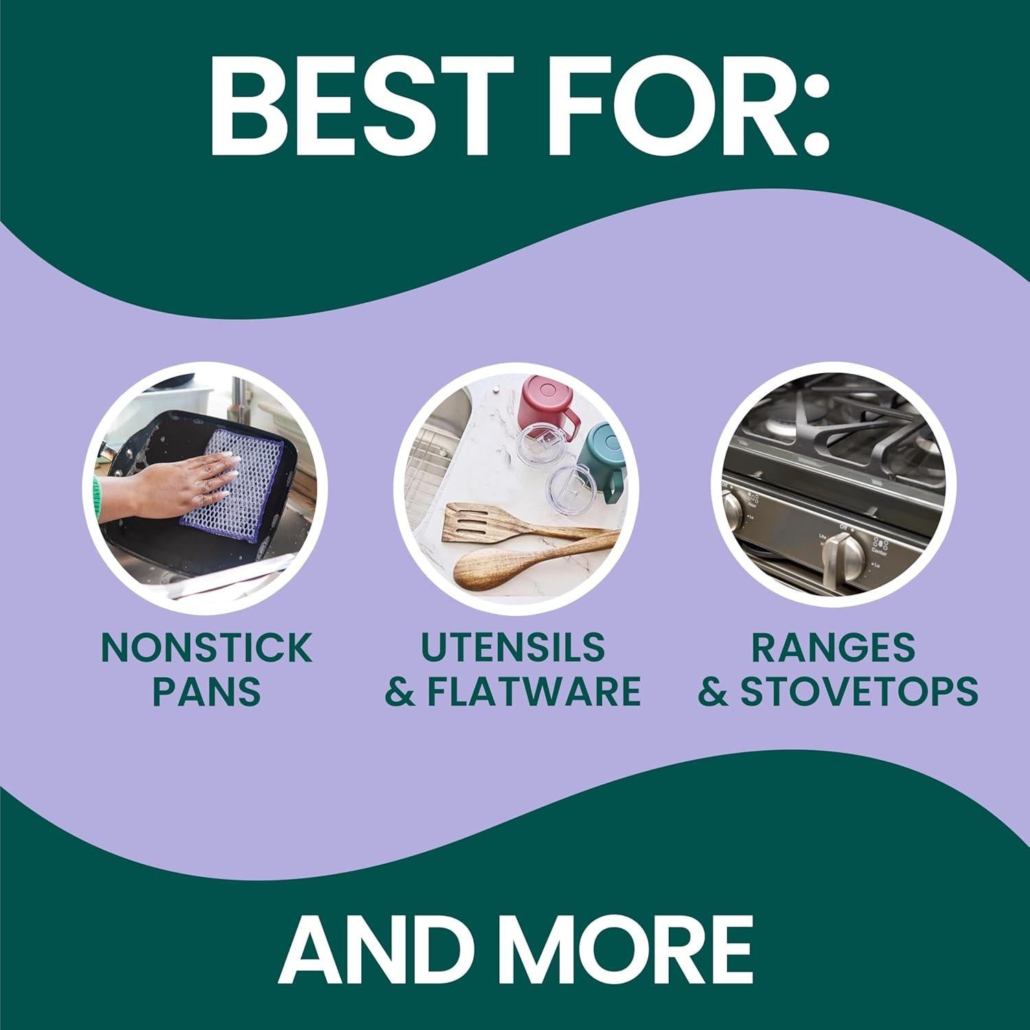 Paños de Cocina Scotch-Brite Stay Clean, 2 Reutilizables y Duraderos