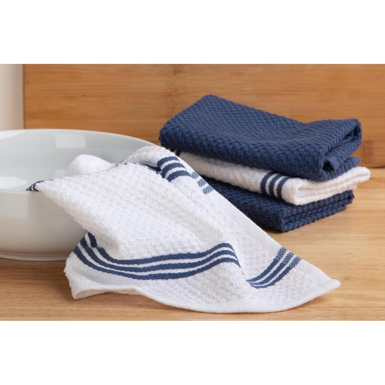 Juego de 8 paños de cocina Sticky Toffee 100% algodón 30x30 cm