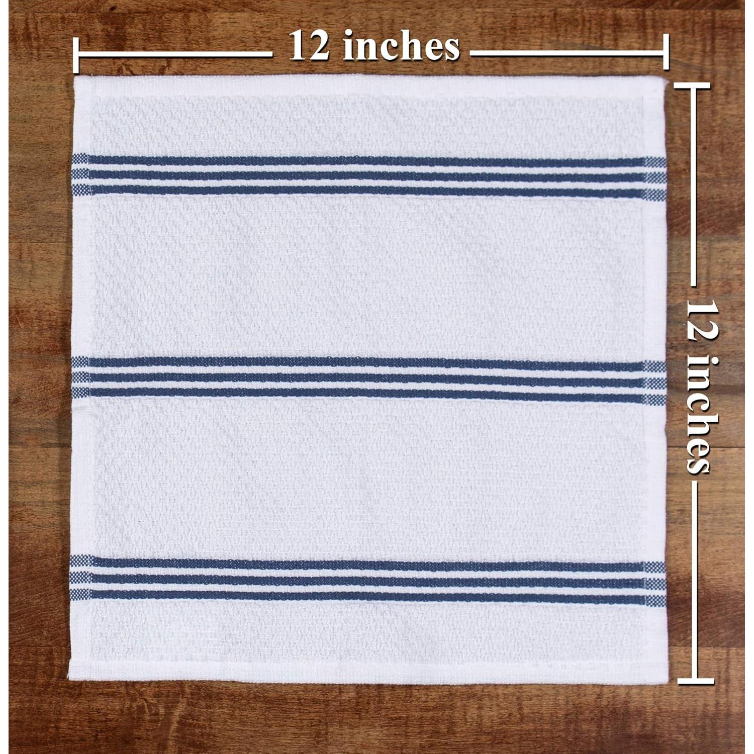 Juego de 8 paños de cocina Sticky Toffee 100% algodón 30x30 cm