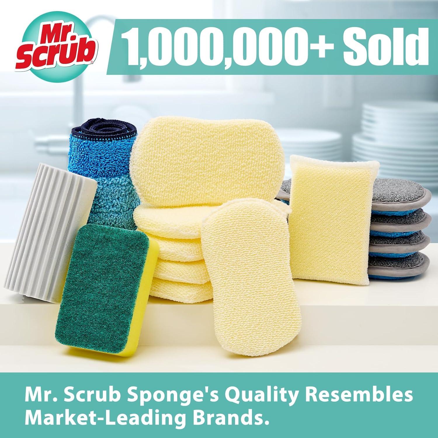 Esponjas de Cocina MR. SCRUB, Paquete de 12, 8.4x14.5 cm