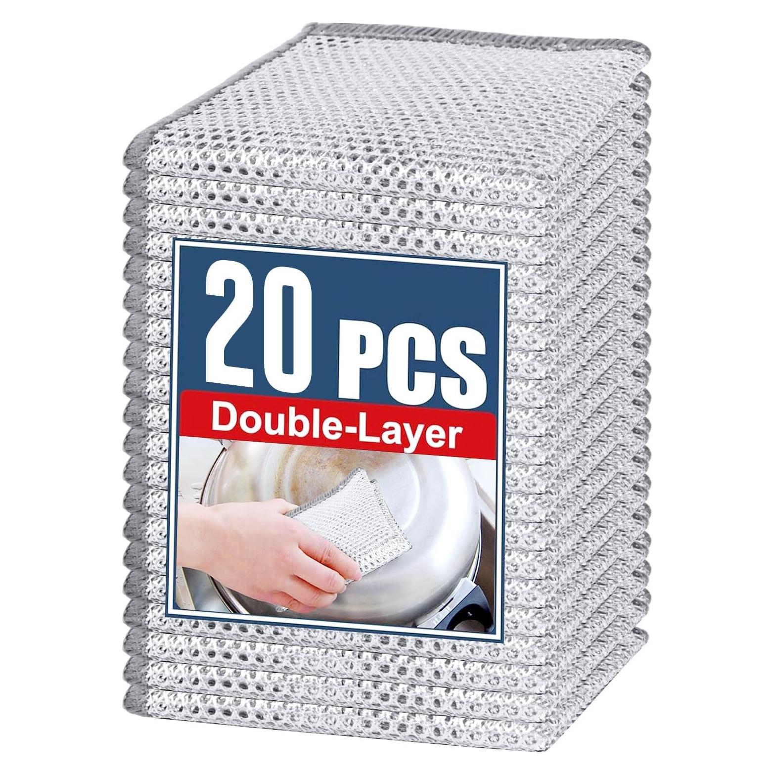 Paño de Limpieza de Alambre de Acero SYNTRIFYX - 20 Pcs 20x20cm