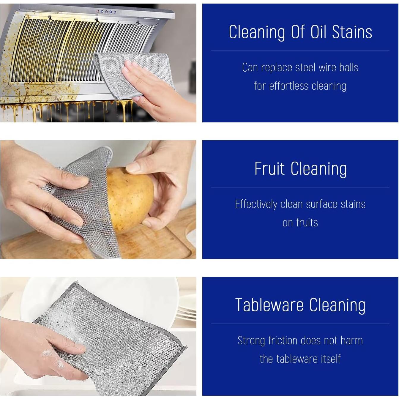 20 Almohadillas de Acero Sin Rayones Holyenten - Limpieza Efectiva